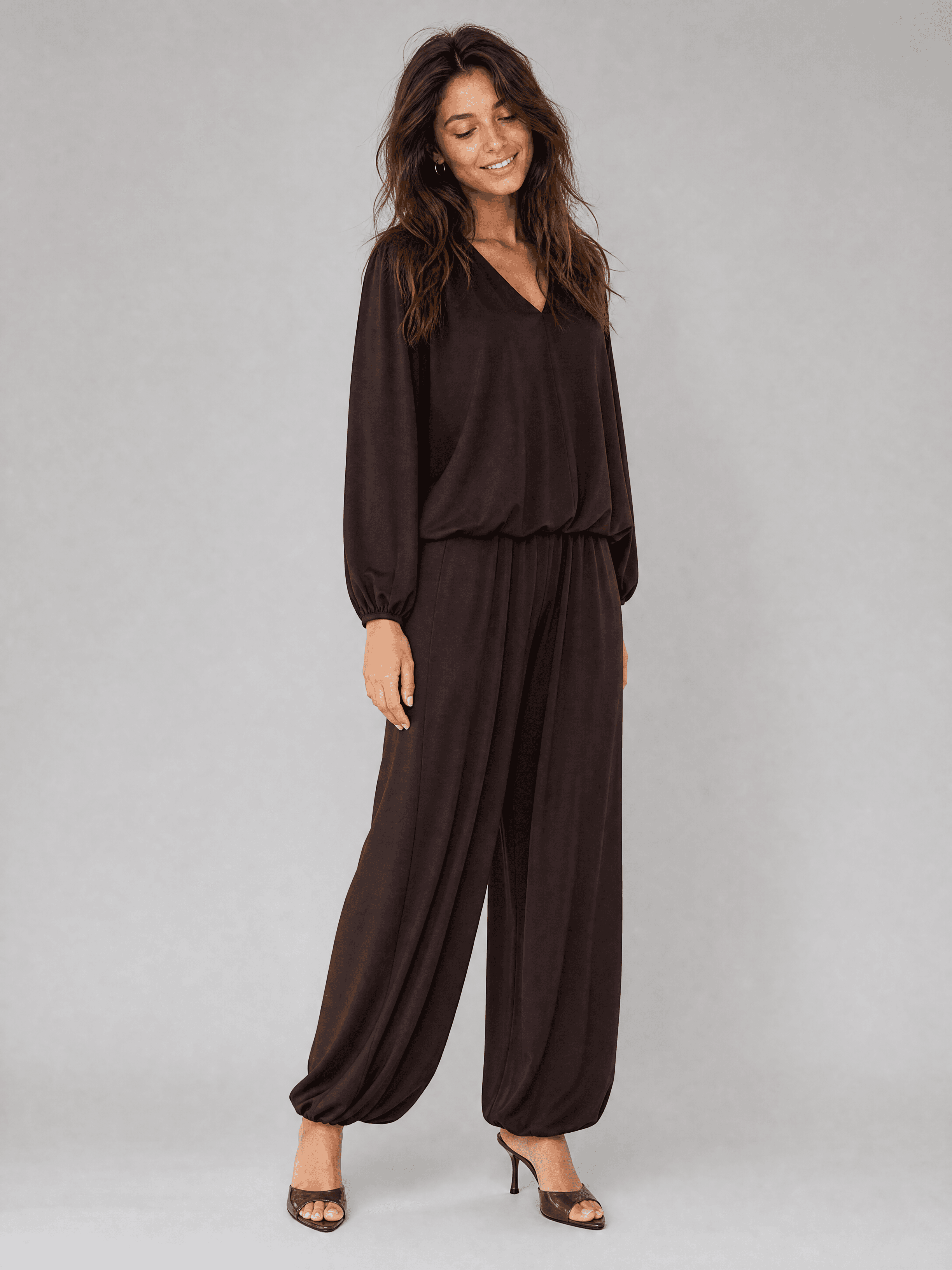 Braune Modal-Bluse Rania — Foto 9