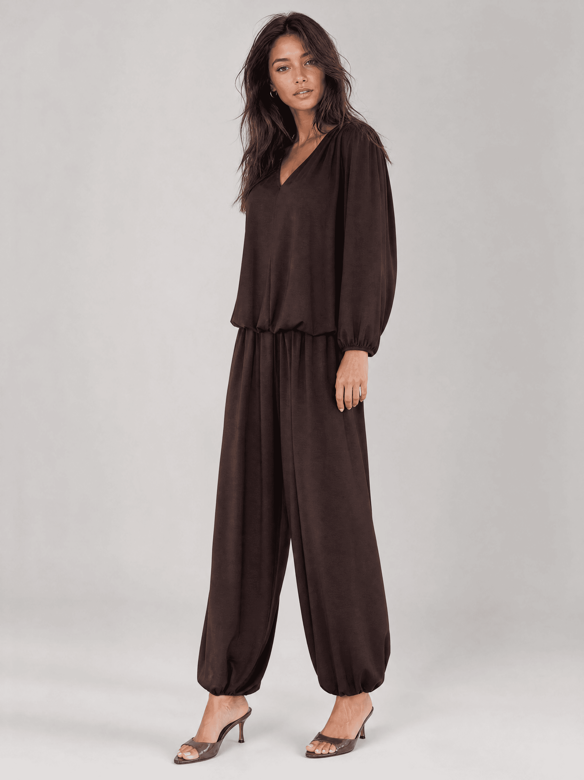 Braune Modal-Bluse Rania — Foto 5