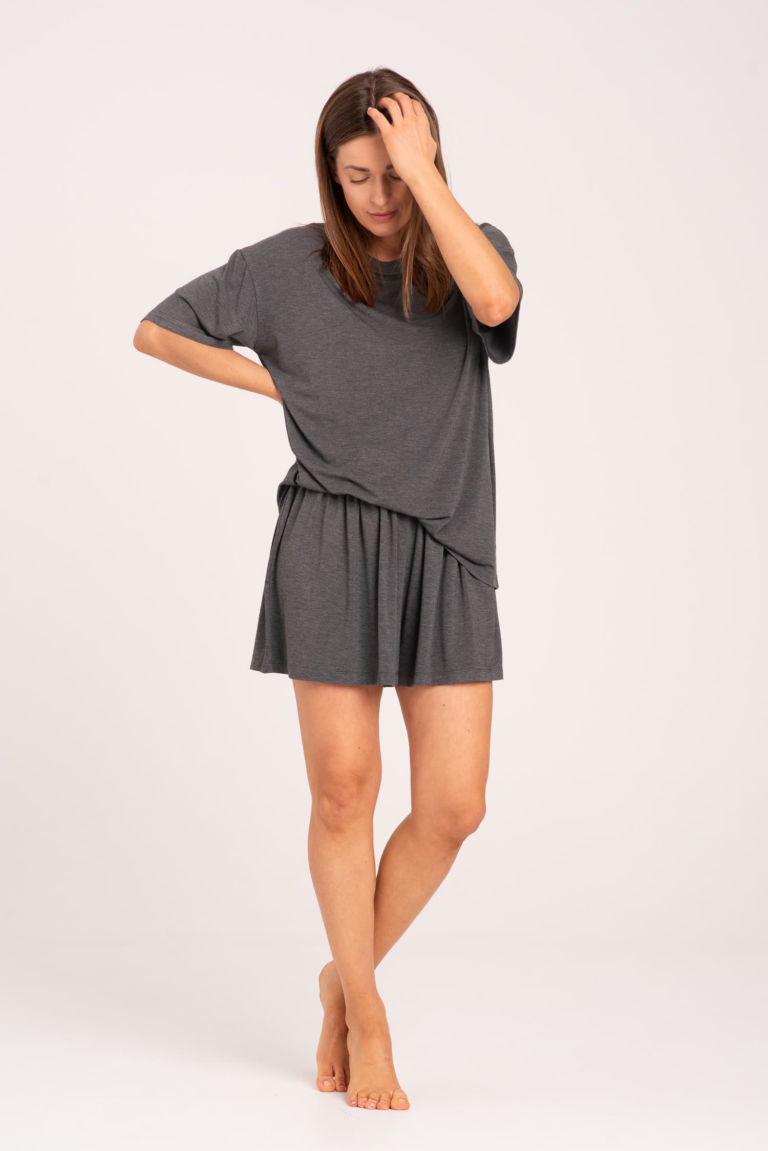 Grafitowe spodenki bambusowe Nina — zdjęcie 1