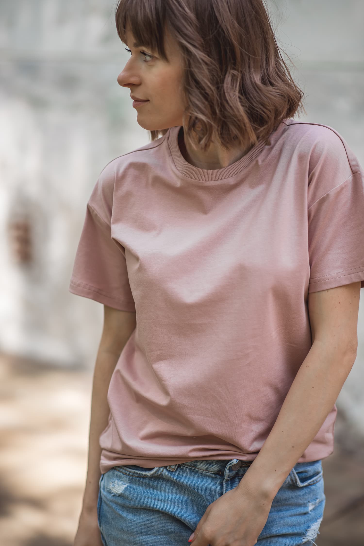 T-shirt klasyczny BASIC – Róż