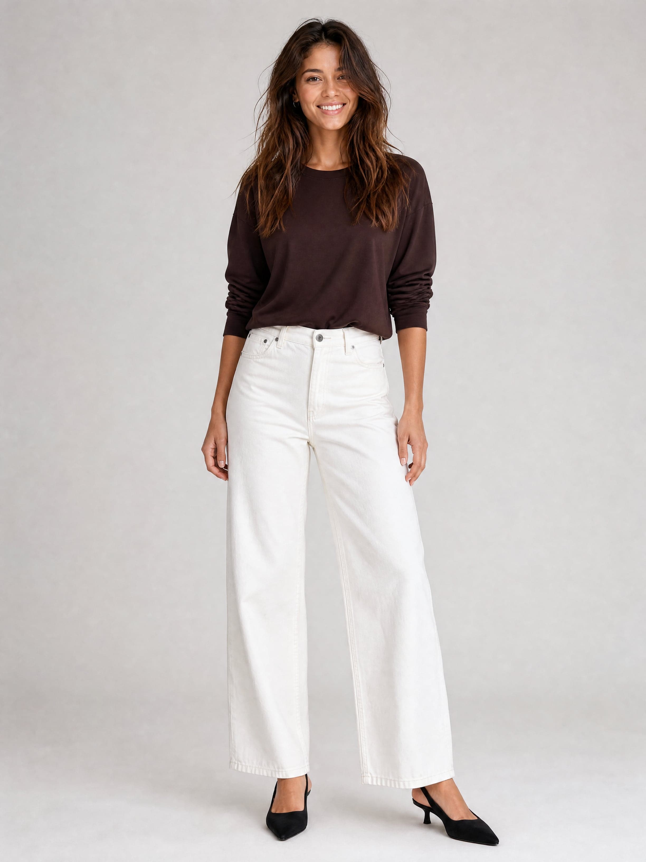 Brązowy longsleeve bambusowy Nina