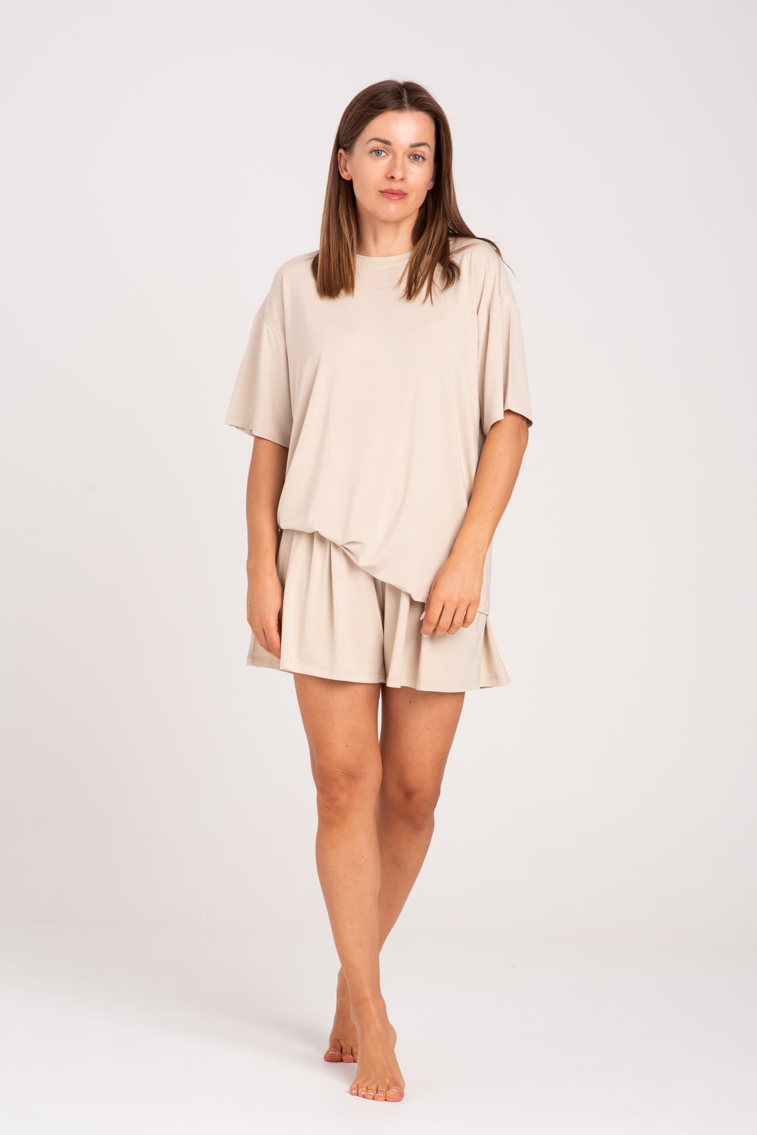 Kremowe spodenki bambusowe Nina