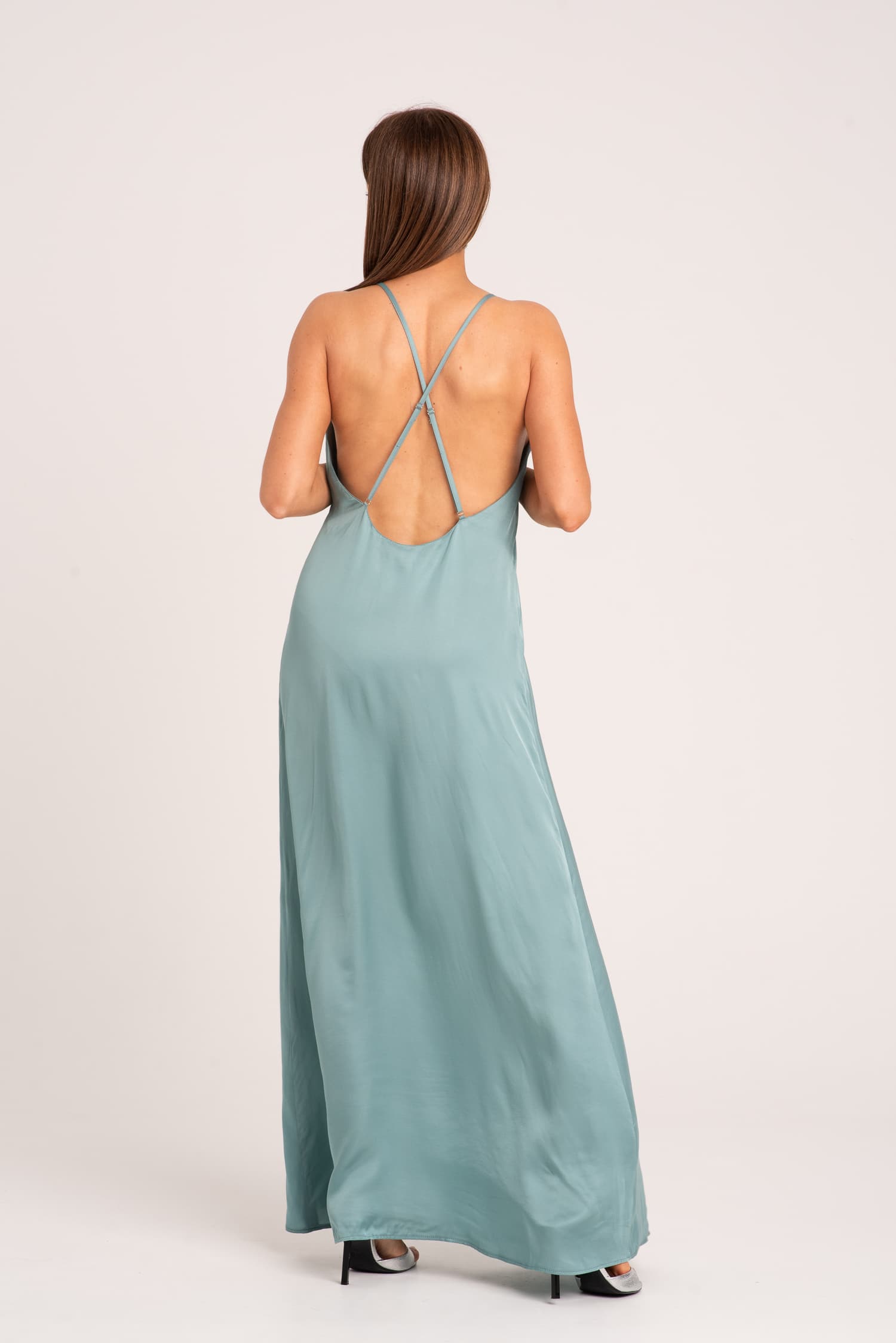Mint Green Shimmering Viscose Dress Jasmine — photo 4