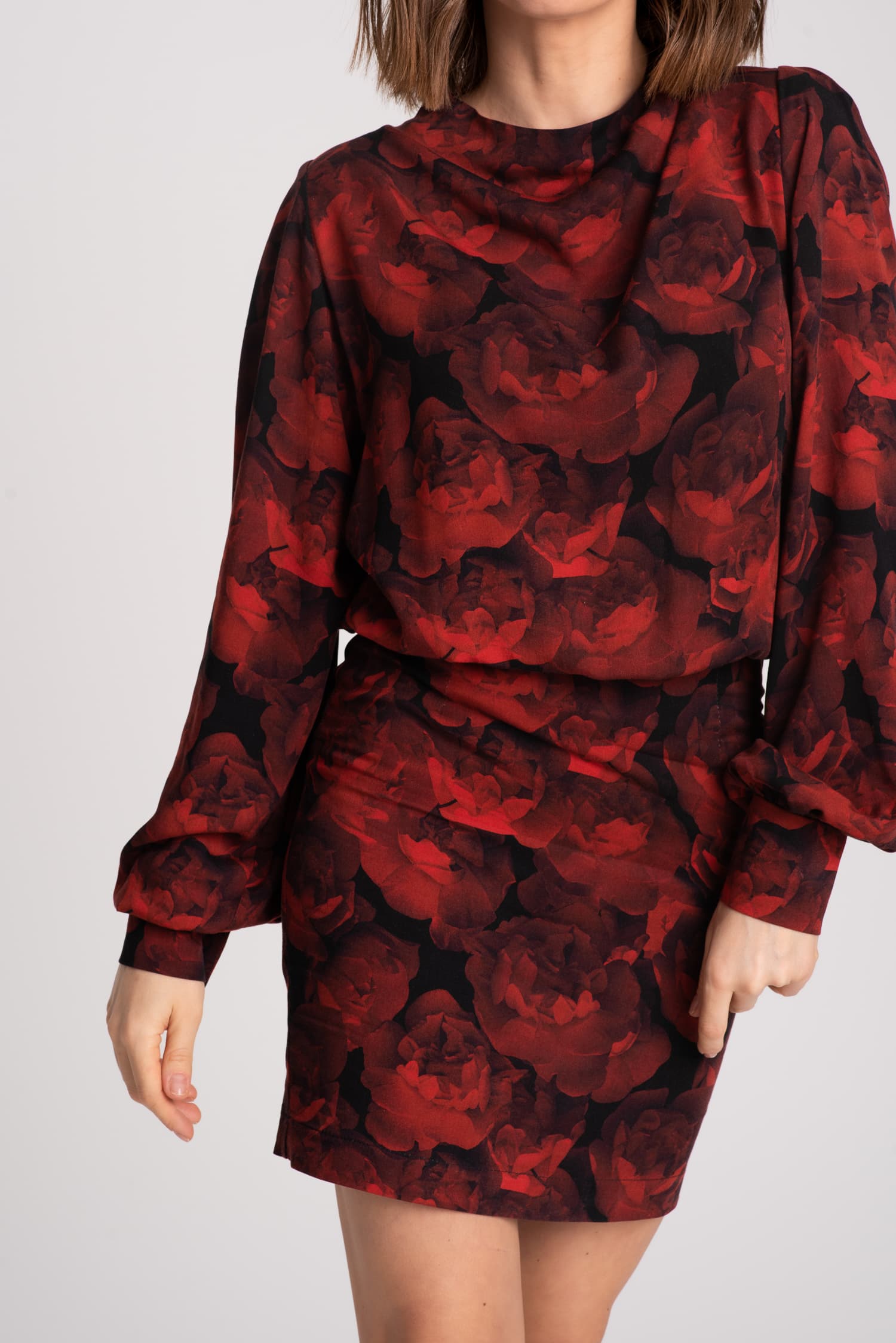 Illusion Dress – Red Roses — photo 3