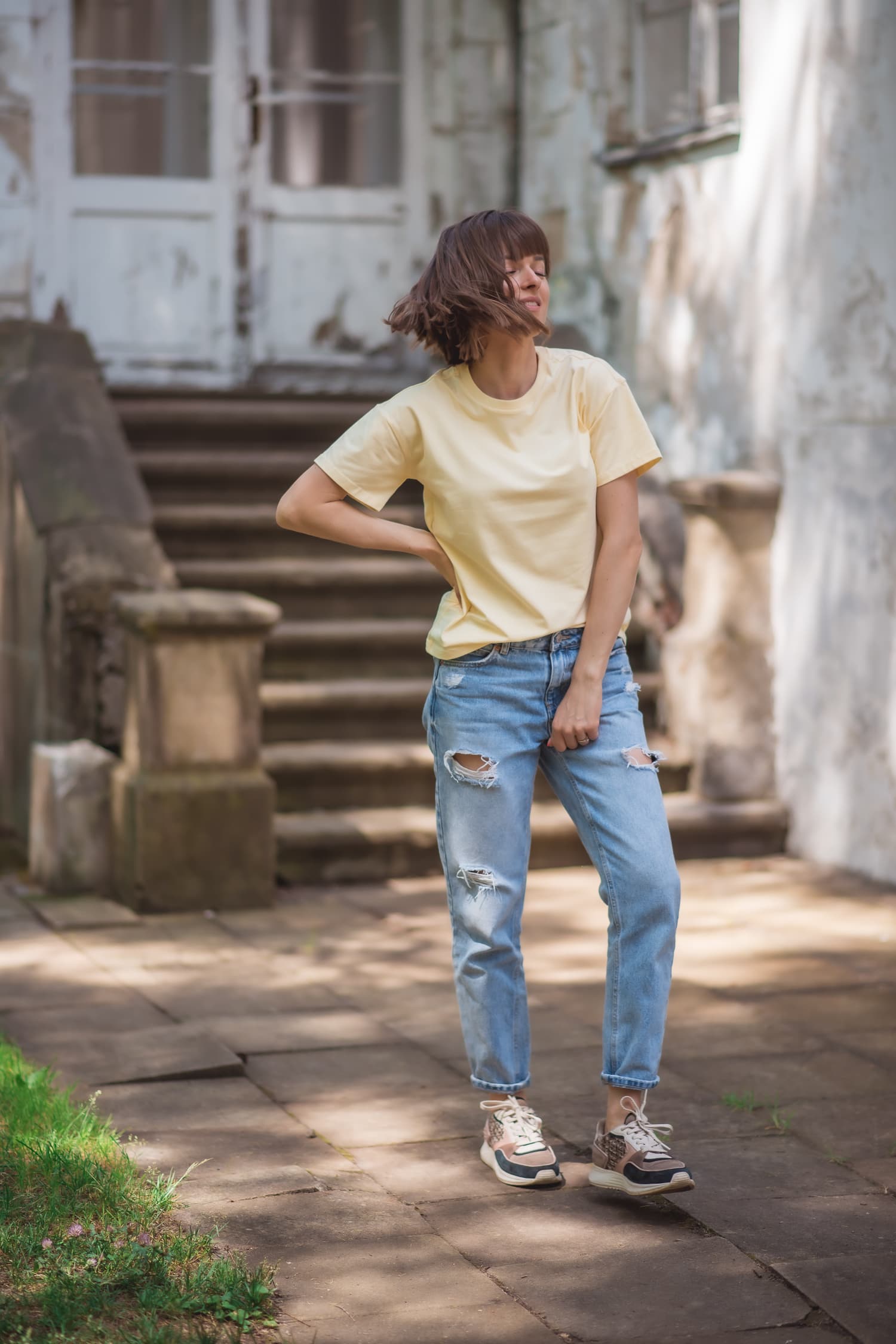 T-shirt klasyczny BASIC – żółty