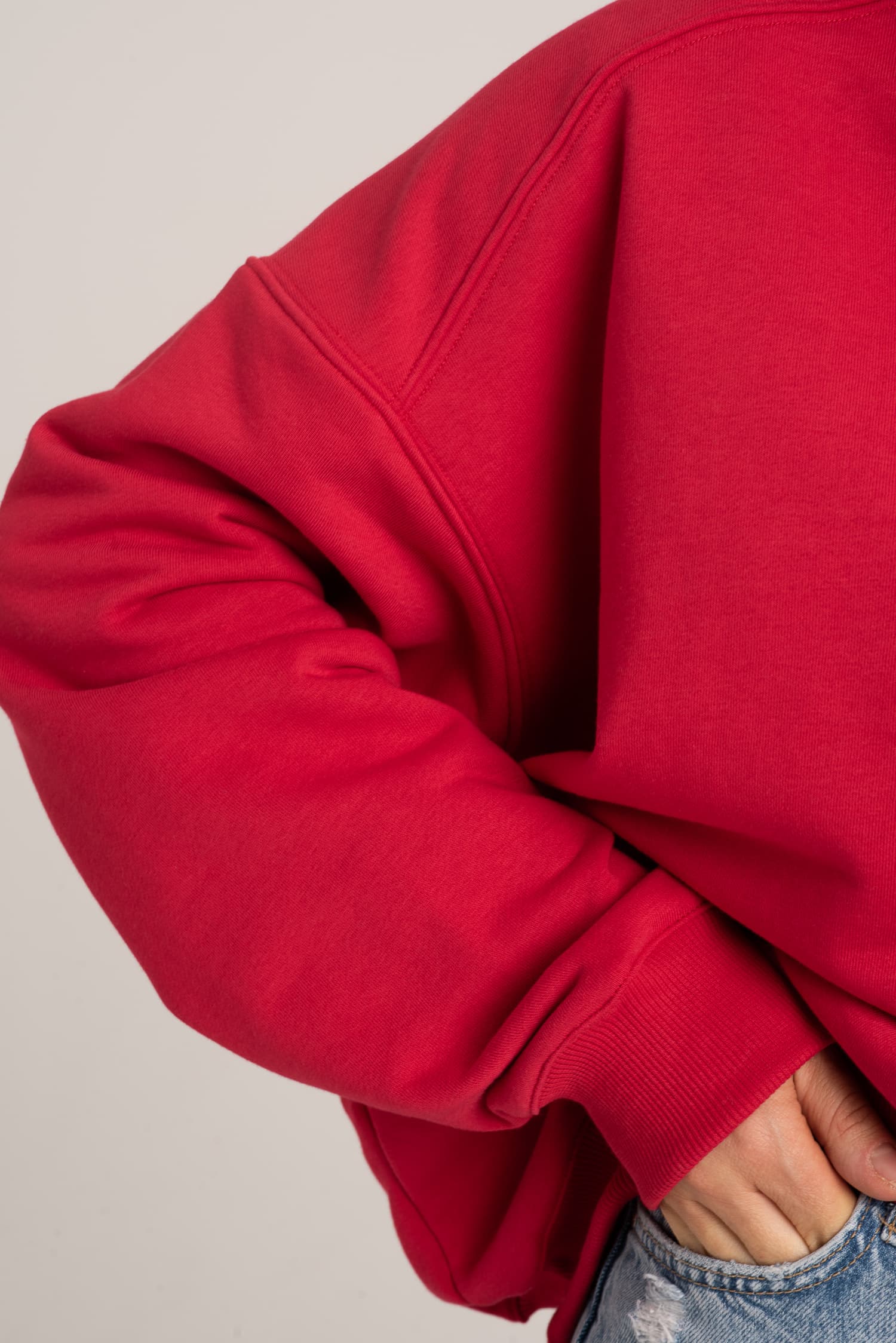 Czerwona bluza dresowa Nora - zdjęcie 5