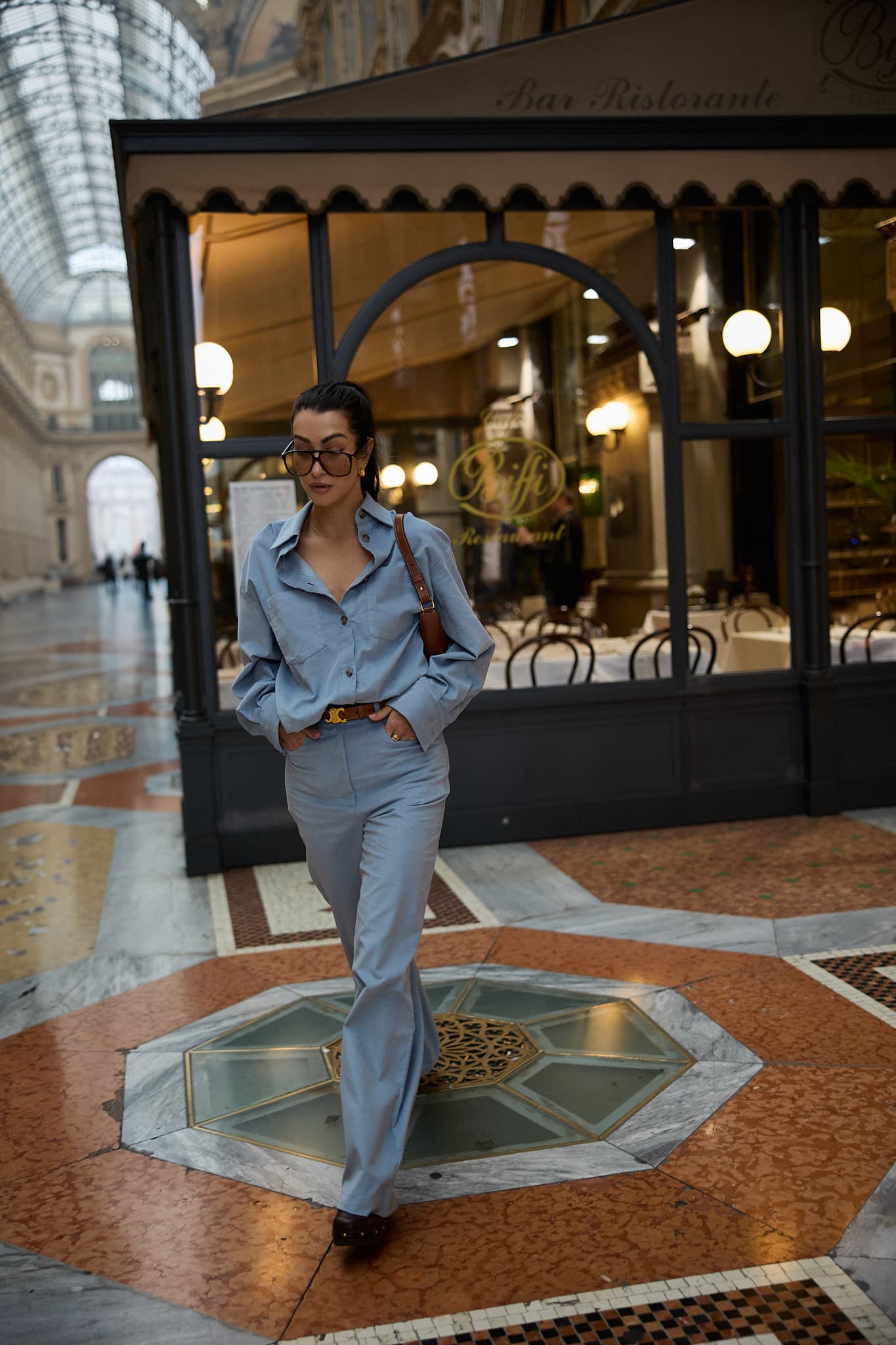 Błękitna koszula sztruksowa Therese - zdjęcie 14