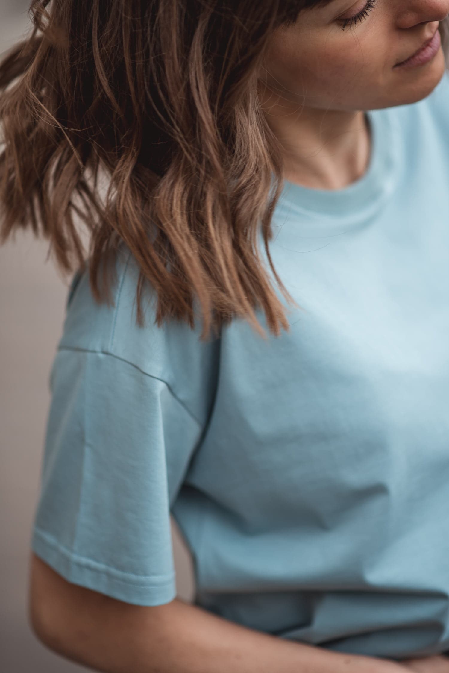 T-shirt klasyczny BASIC – miętowy - zdjęcie 3