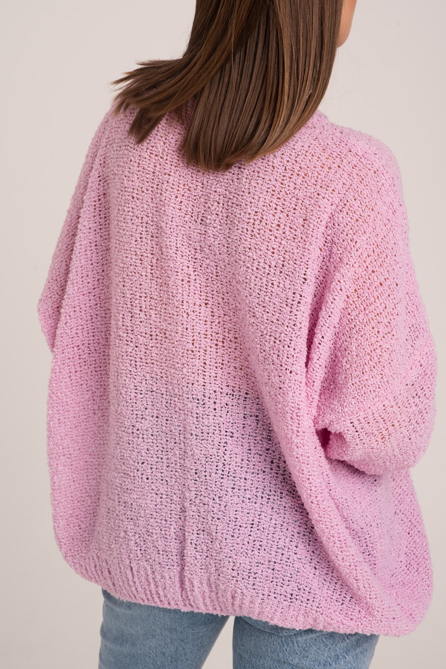 Różowy sweter oversize Suzie - zdjęcie 6