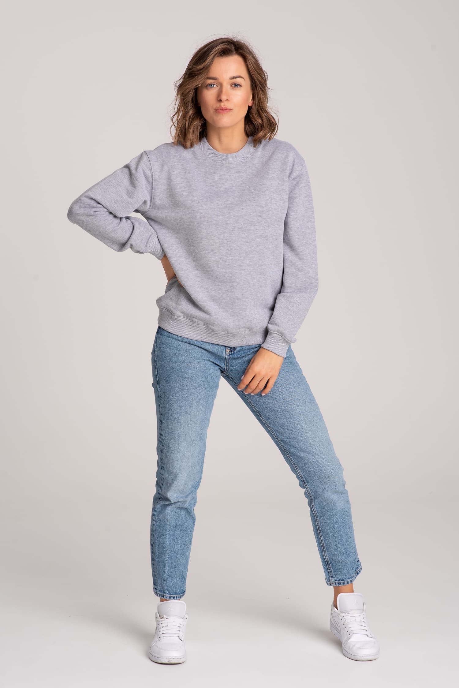 Szara malanżowa bluza damska NIEzwykła - zdjęcie 4