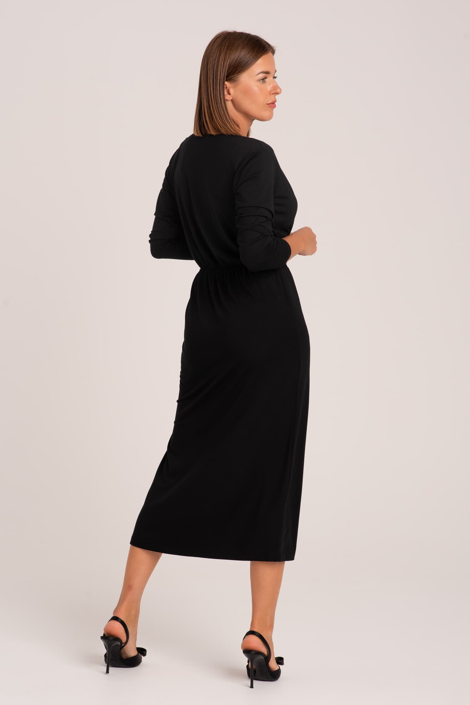 Czarna sukienka z koronką Charlie - zdjęcie 3