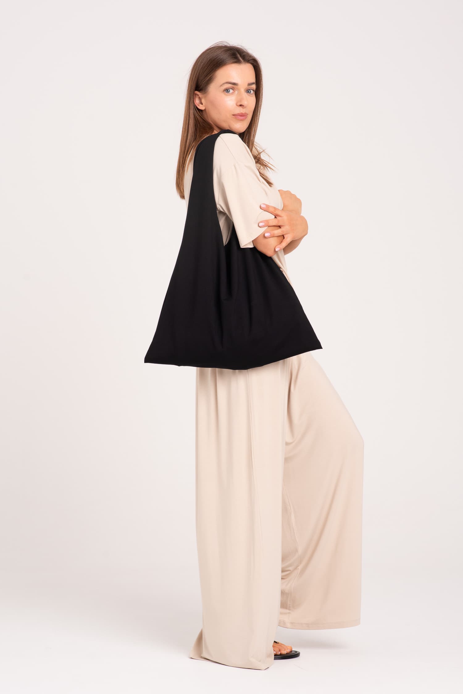 Czarna bawełniana torba