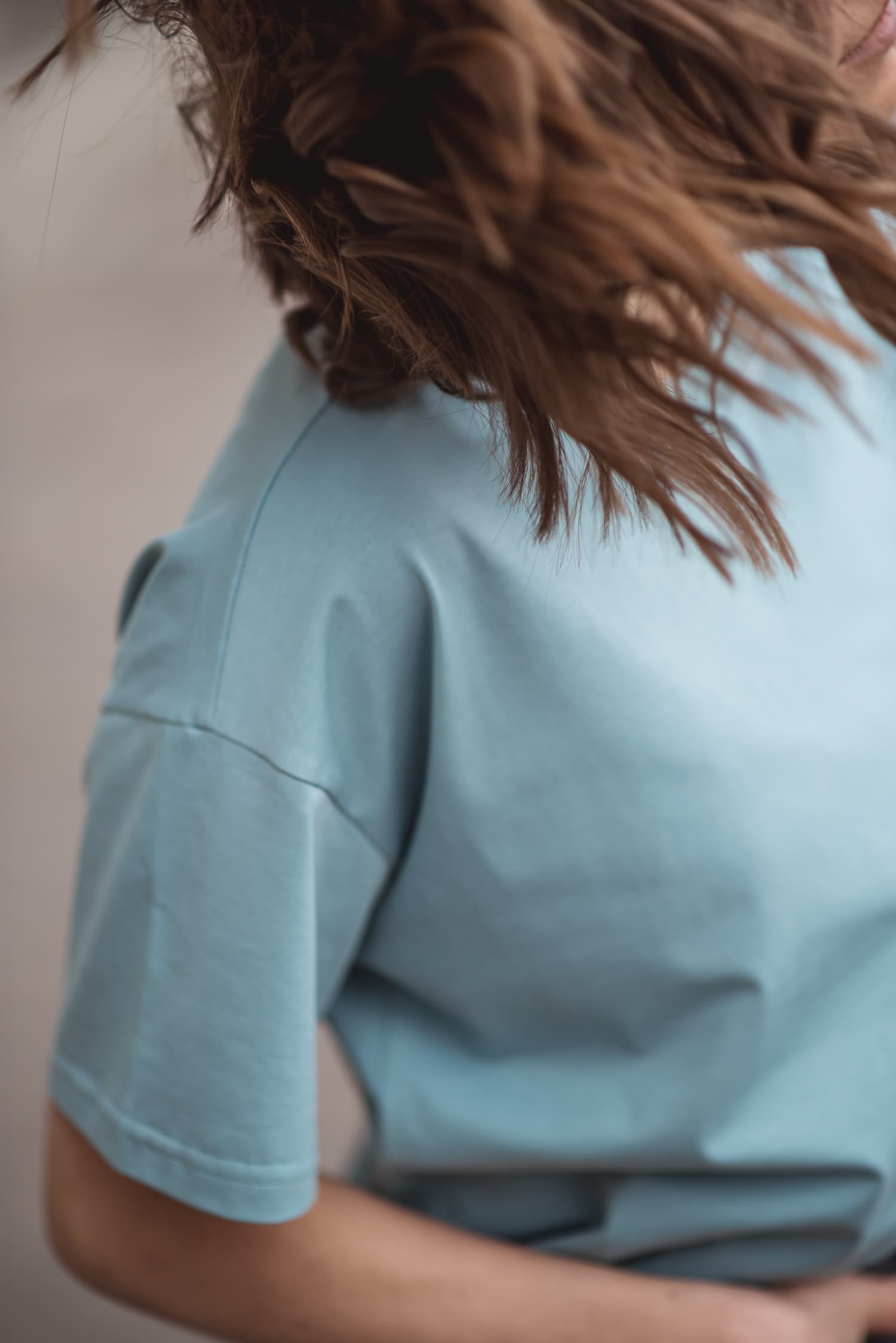 T-shirt klasyczny BASIC – miętowy - zdjęcie 4