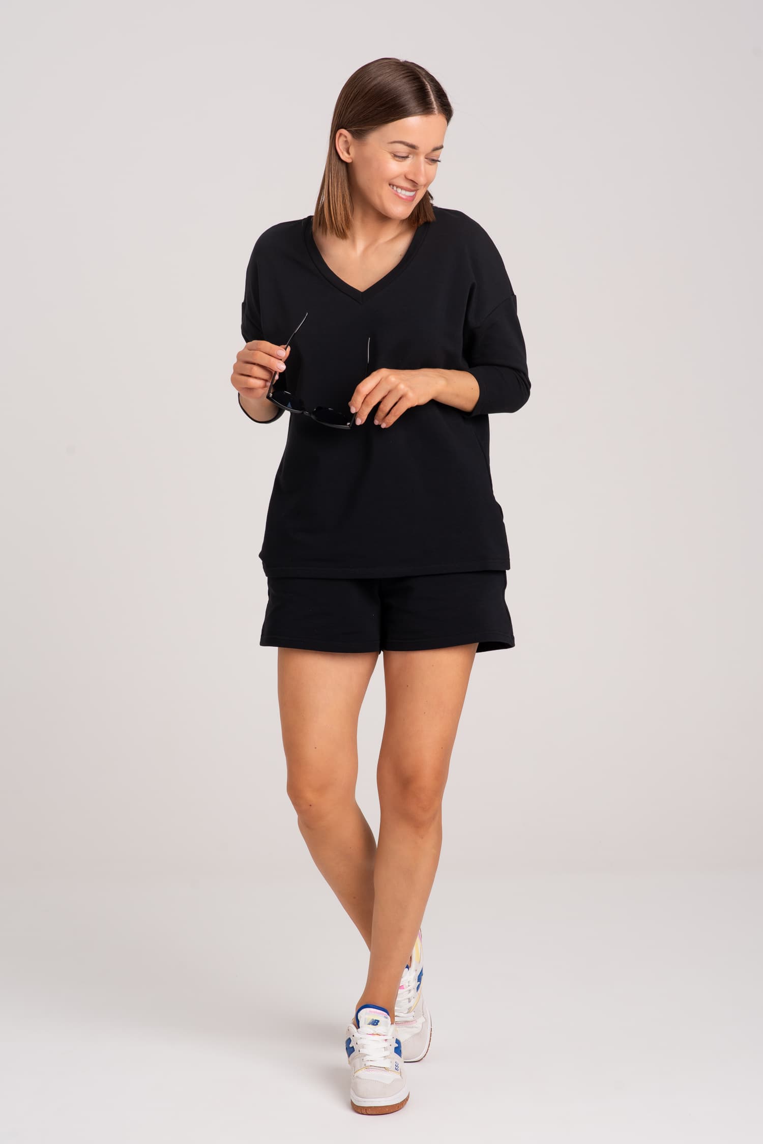 Zestaw dresowy BASIC (spodenki + koszulka) – czarny