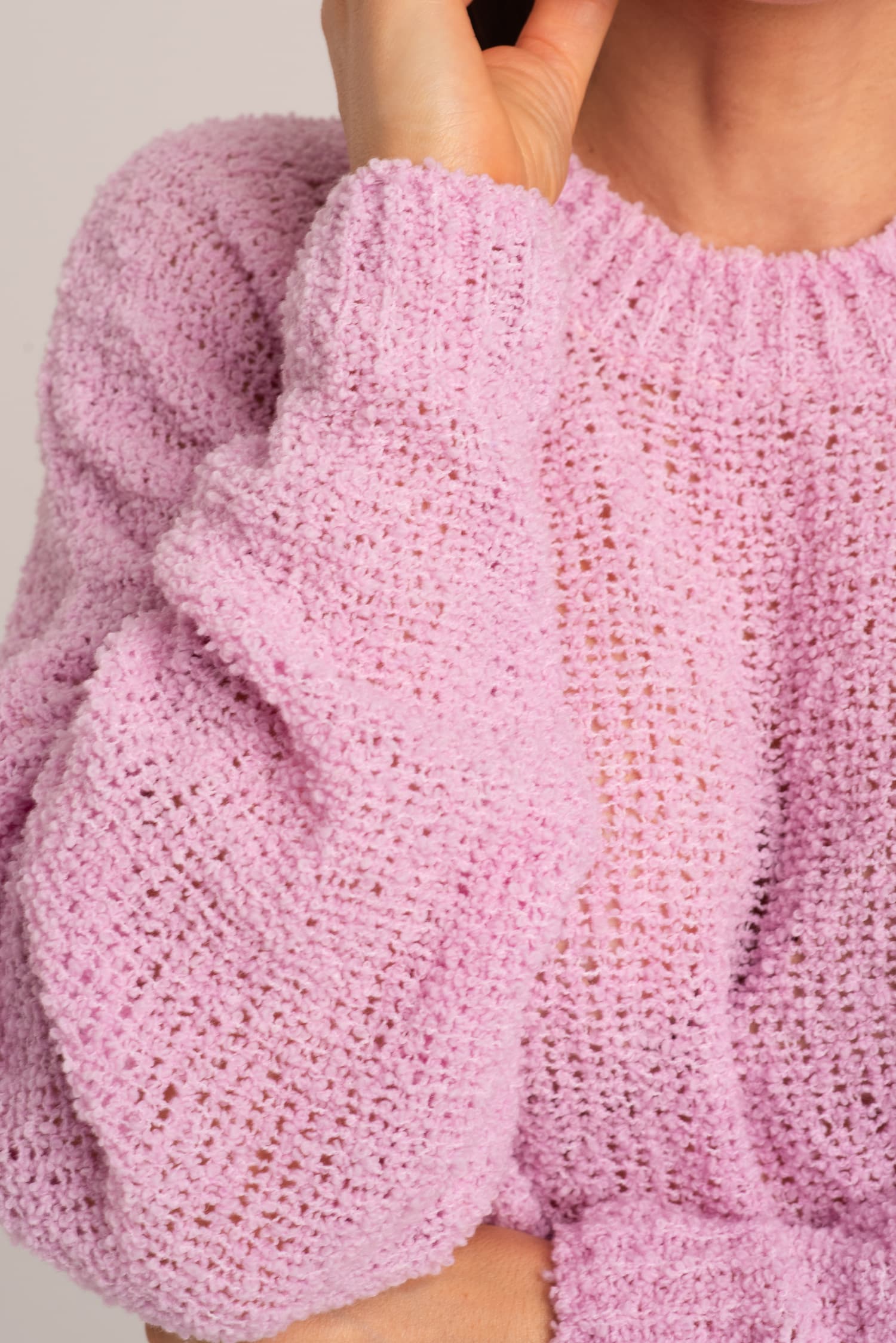 Różowy sweter oversize Suzie - zdjęcie 5