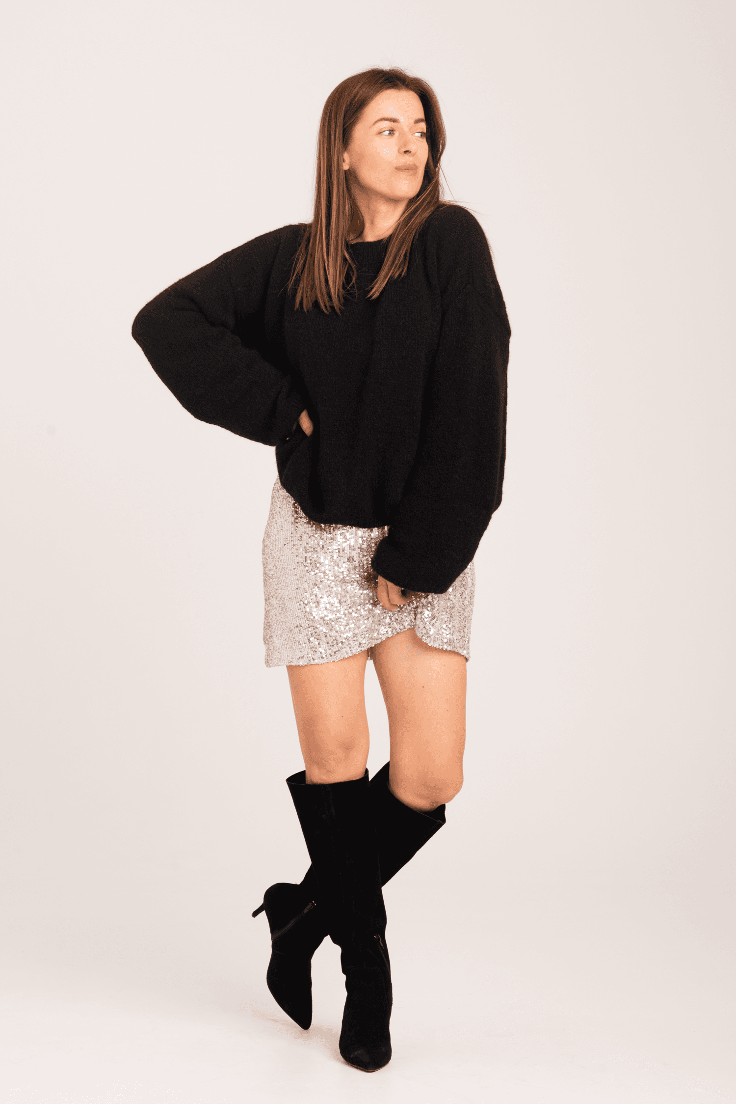 Czarny sweter Sasha - widok 2