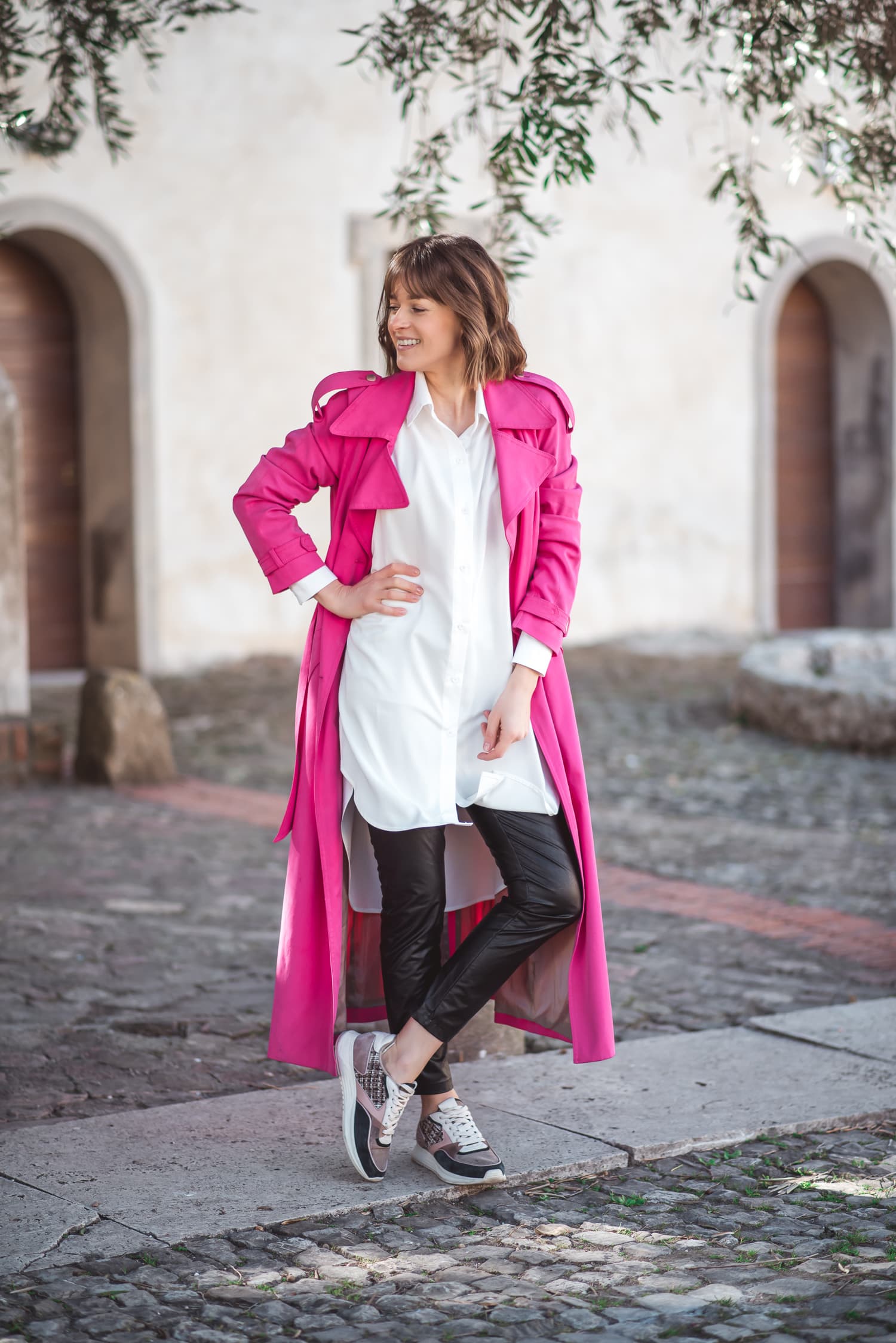 Biała damska koszula BASIC - zdjęcie 5