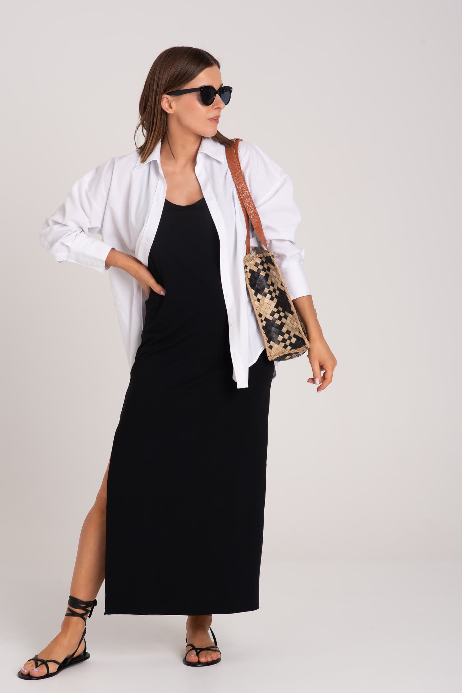 Sukienka z modalu zakręcona na plecach Emma - zdjęcie 5