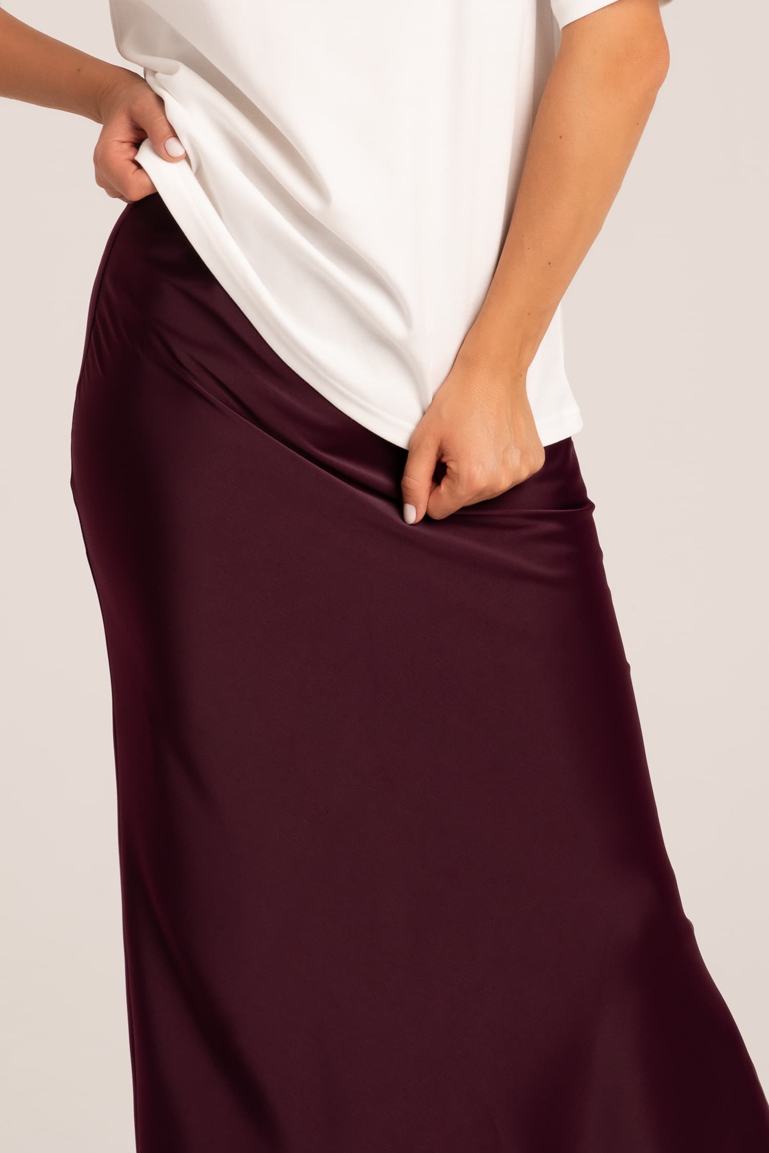 Satynowa spódnica Violet - zdjęcie 2