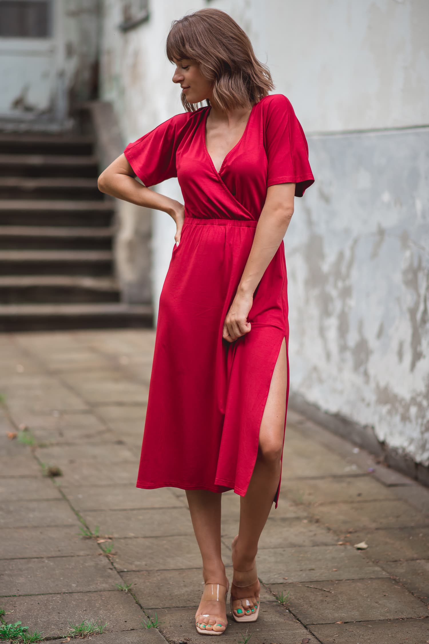 Sukienka Rosa - czerwona - widok 2