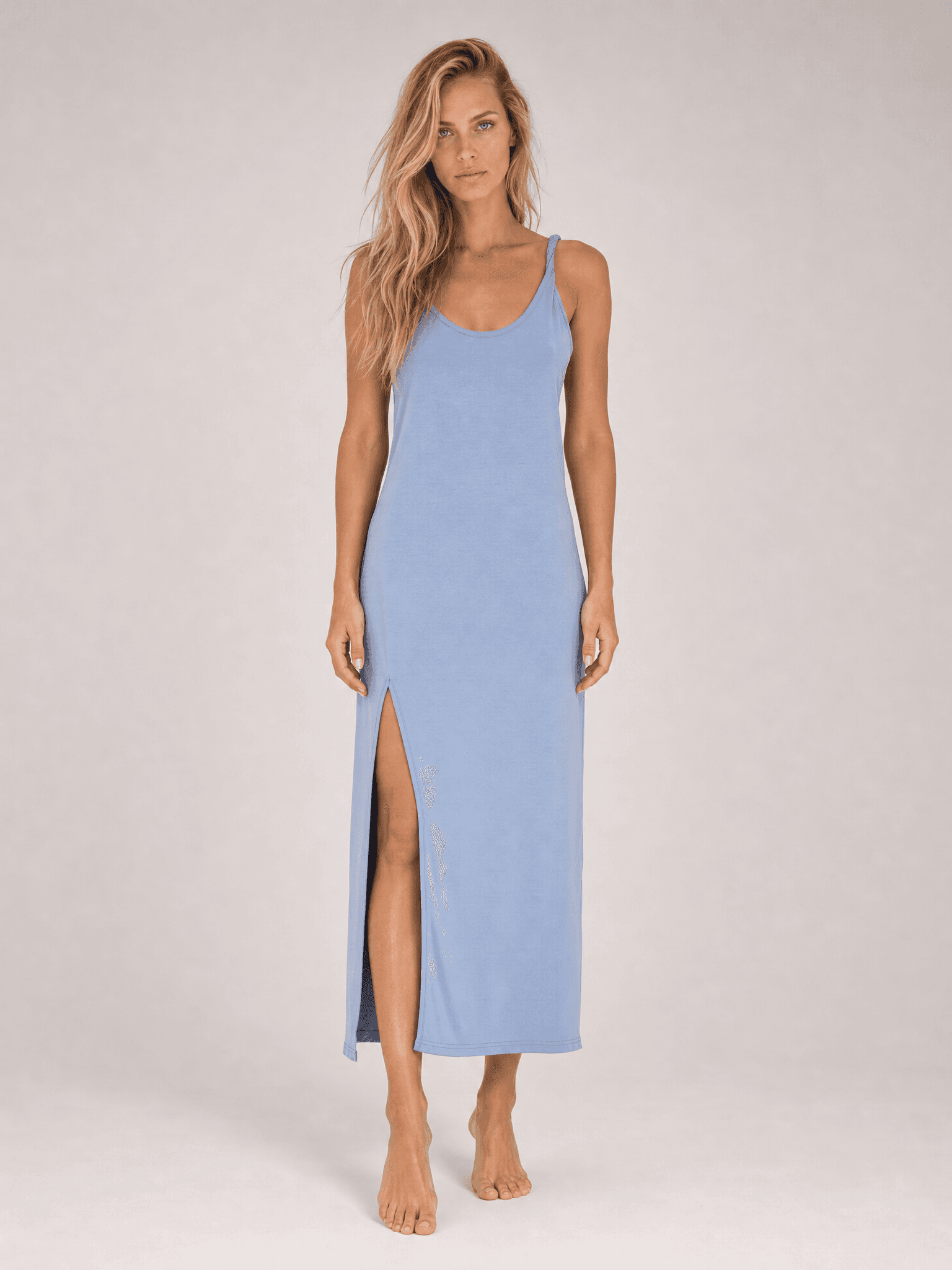 Blue SIMPLE Dress with Twisted Straps — photo 1