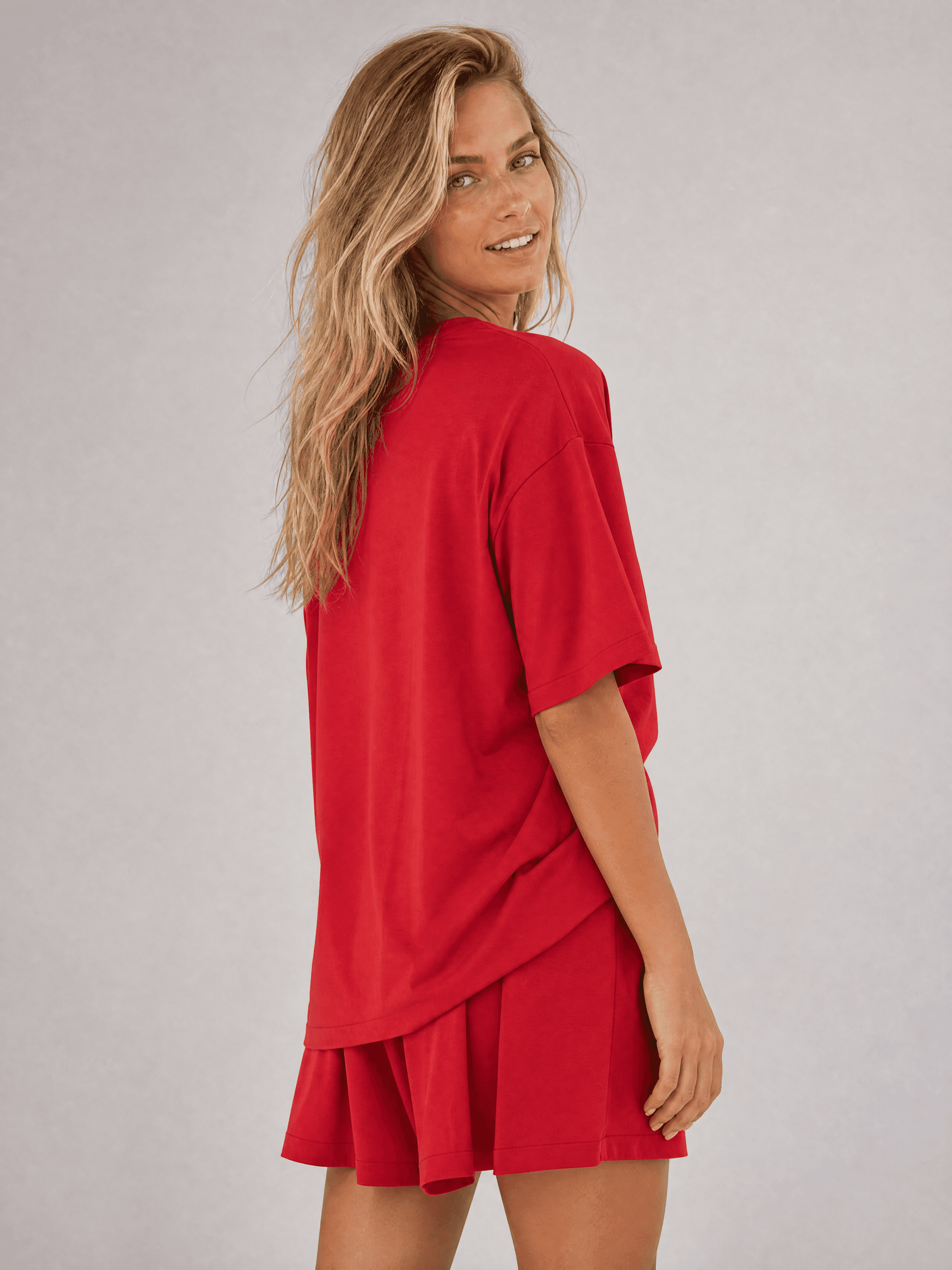 Czerwony bambusowy t-shirt Nina — zdjęcie 7