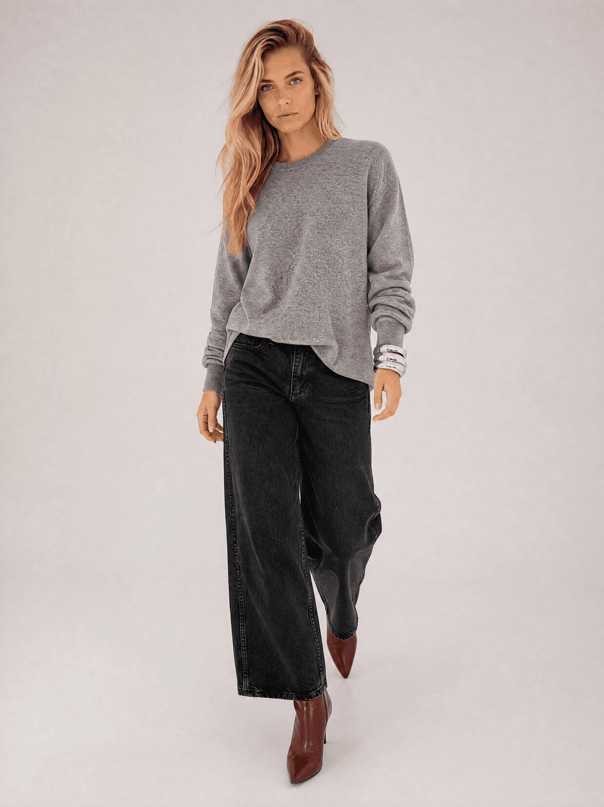 Grey Classic Women's Sweater Agatha — photo 9
