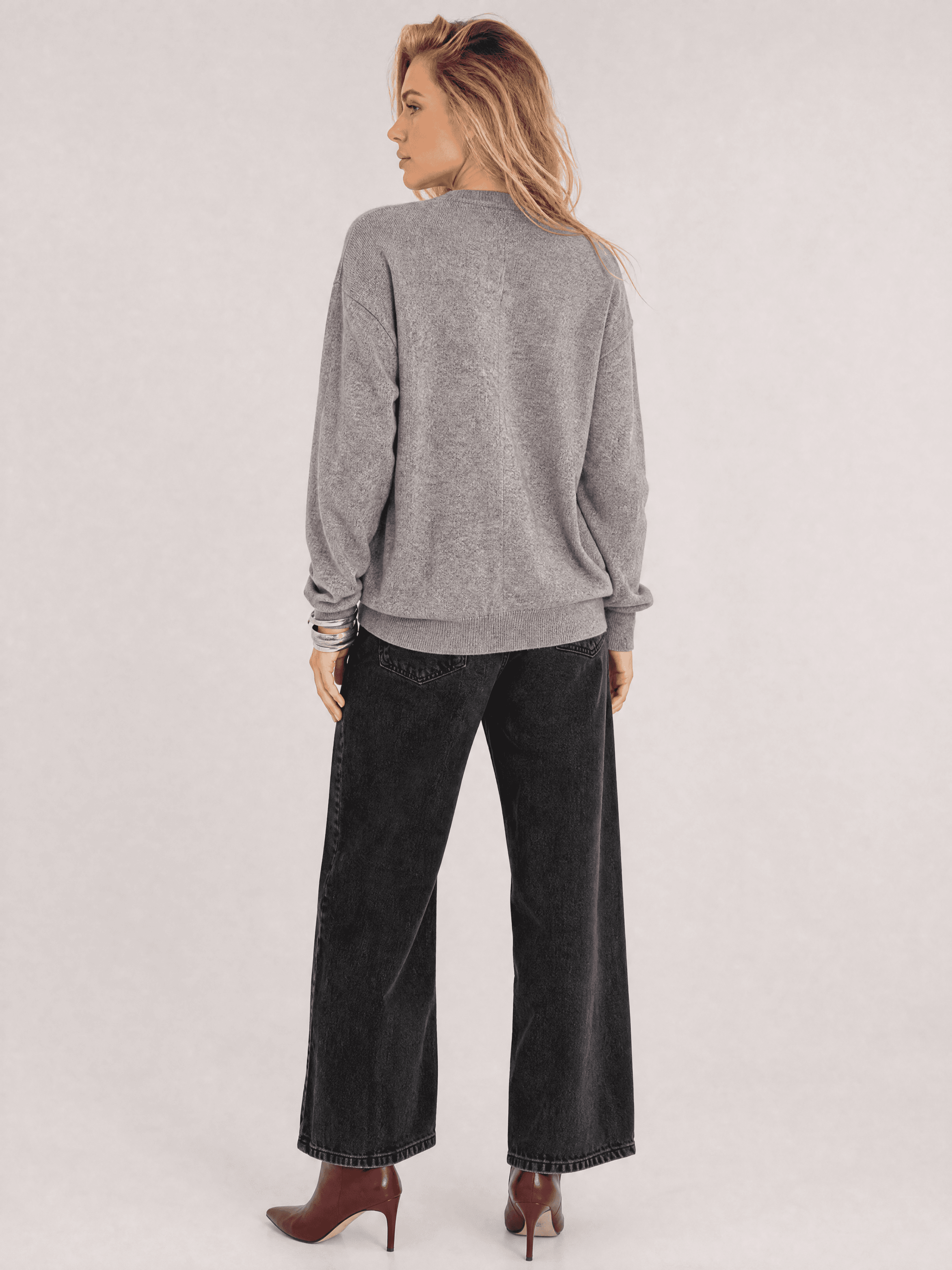 Grey Classic Women's Sweater Agatha — photo 11
