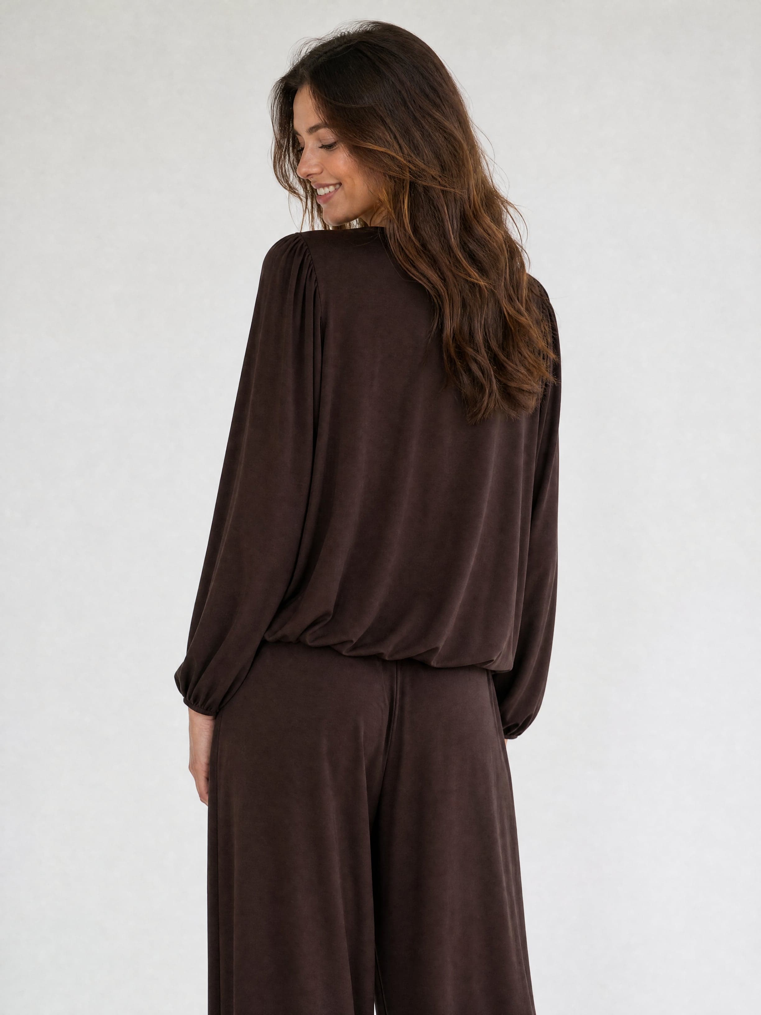 Rania Brown Modal Blouse — photo 10