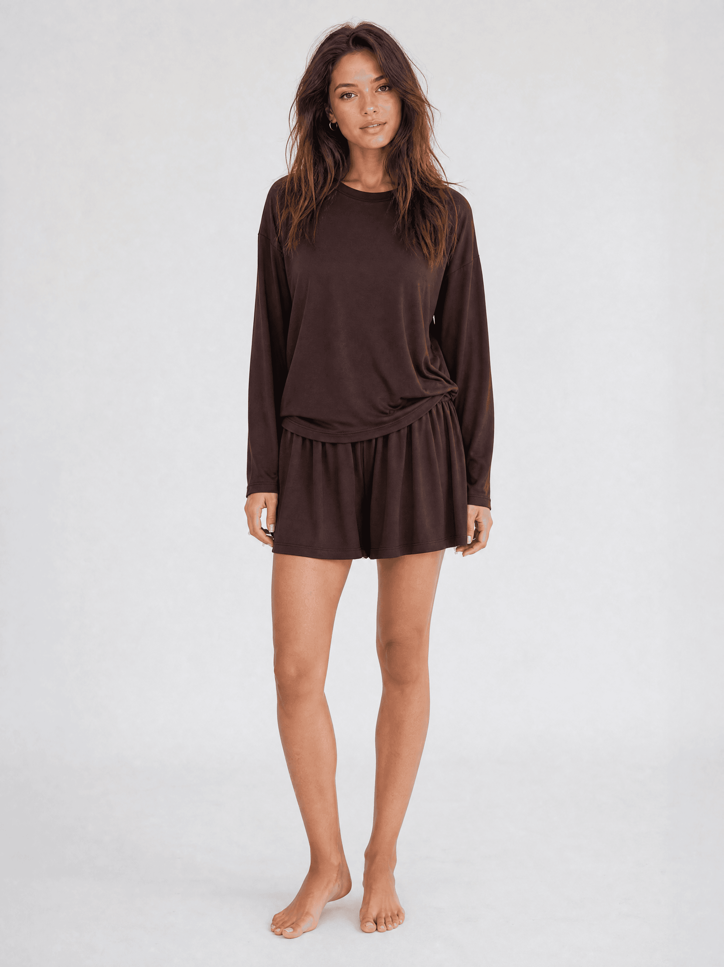 Brauner Bambus-Longsleeve Nina — Foto 11