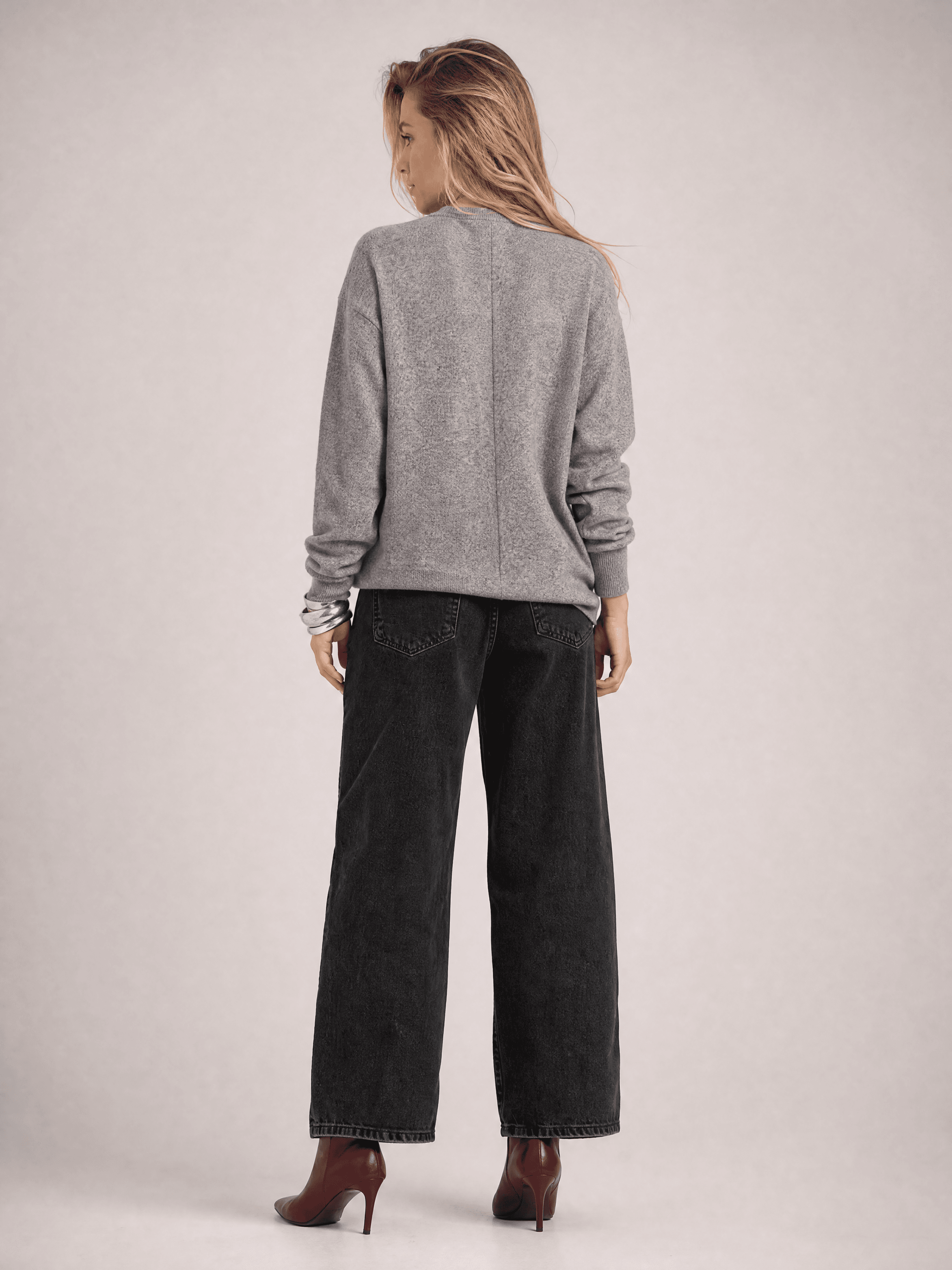 Grey Classic Women's Sweater Agatha — photo 7