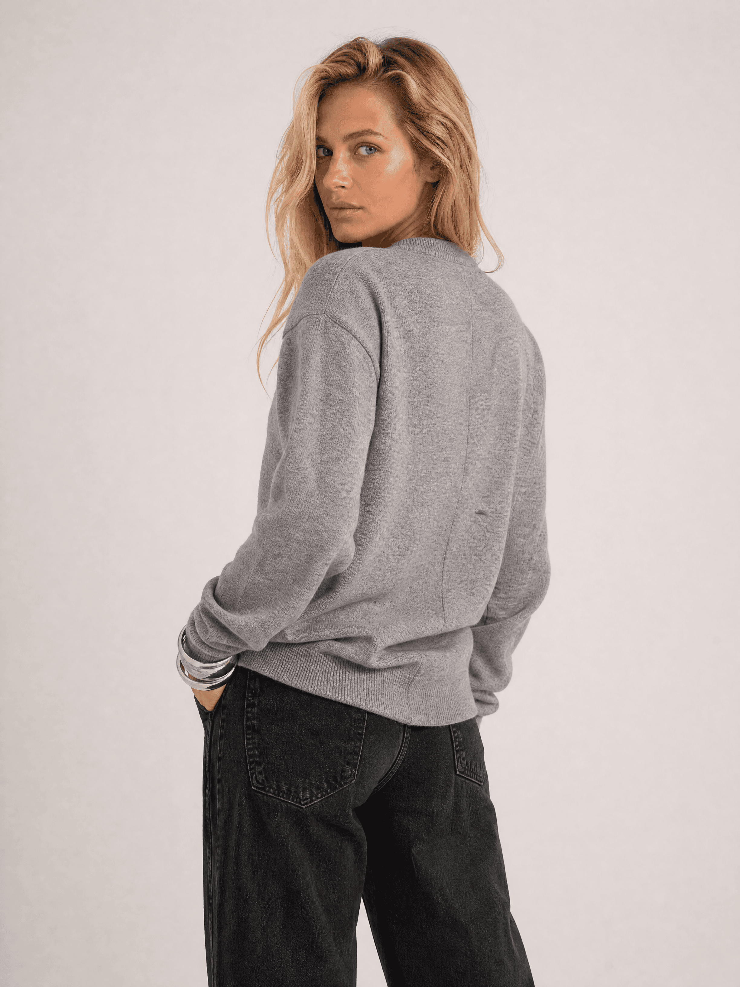 Grey Classic Women's Sweater Agatha — photo 5