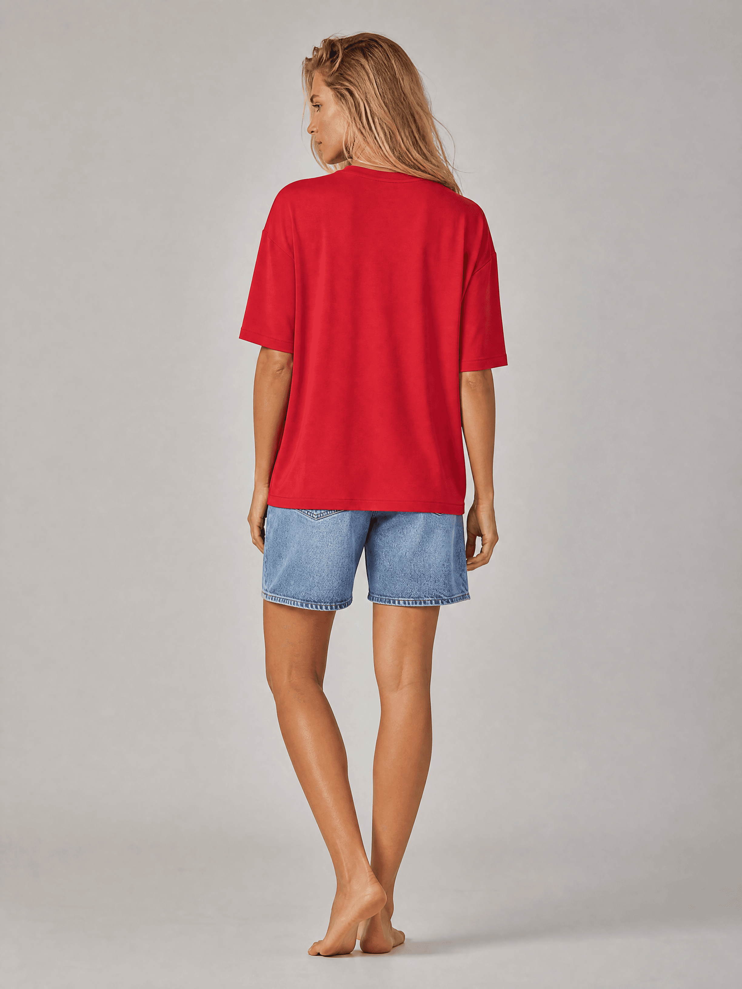 Czerwony bambusowy t-shirt Nina — zdjęcie 5