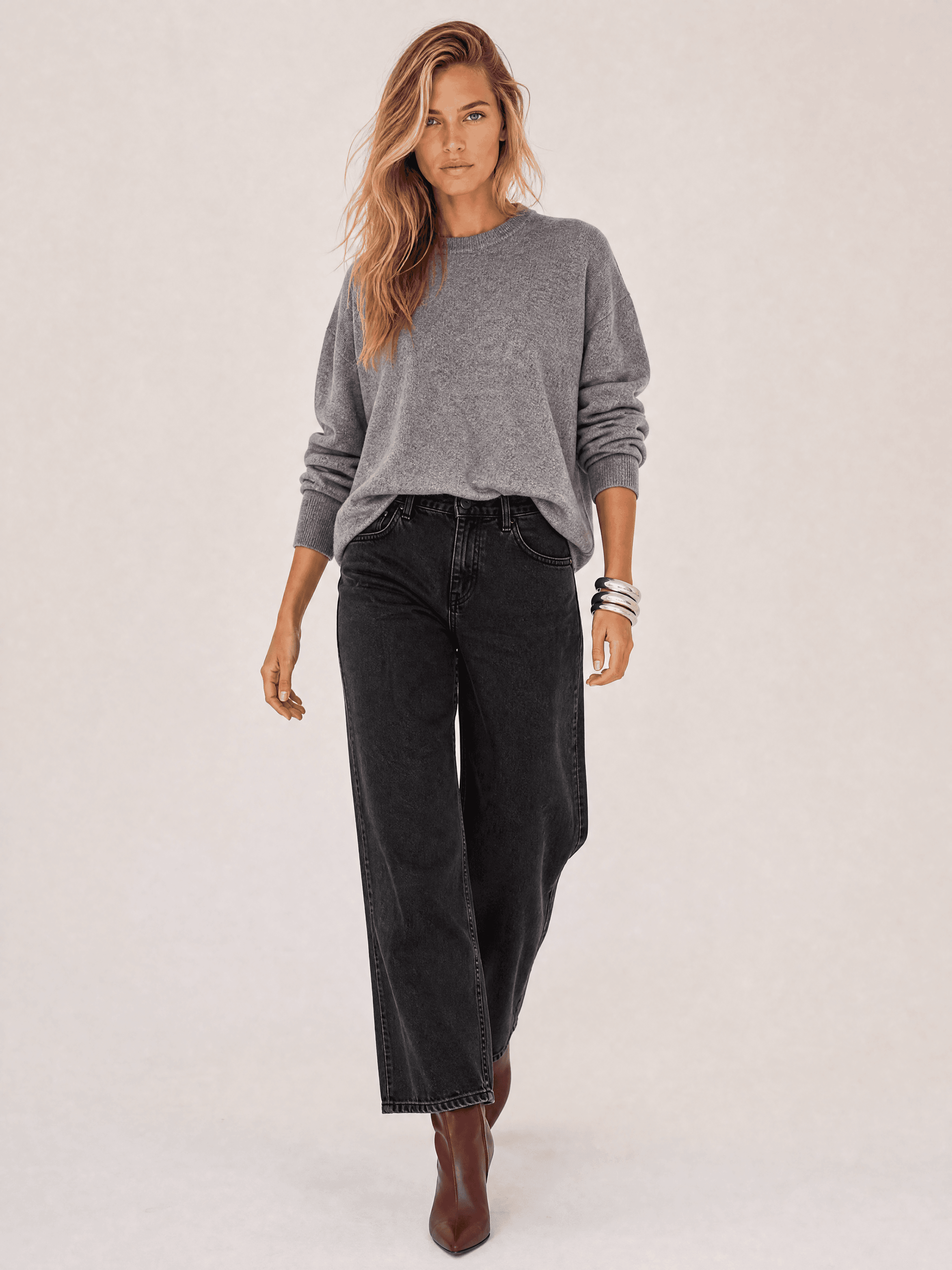 Grey Classic Women's Sweater Agatha — photo 10