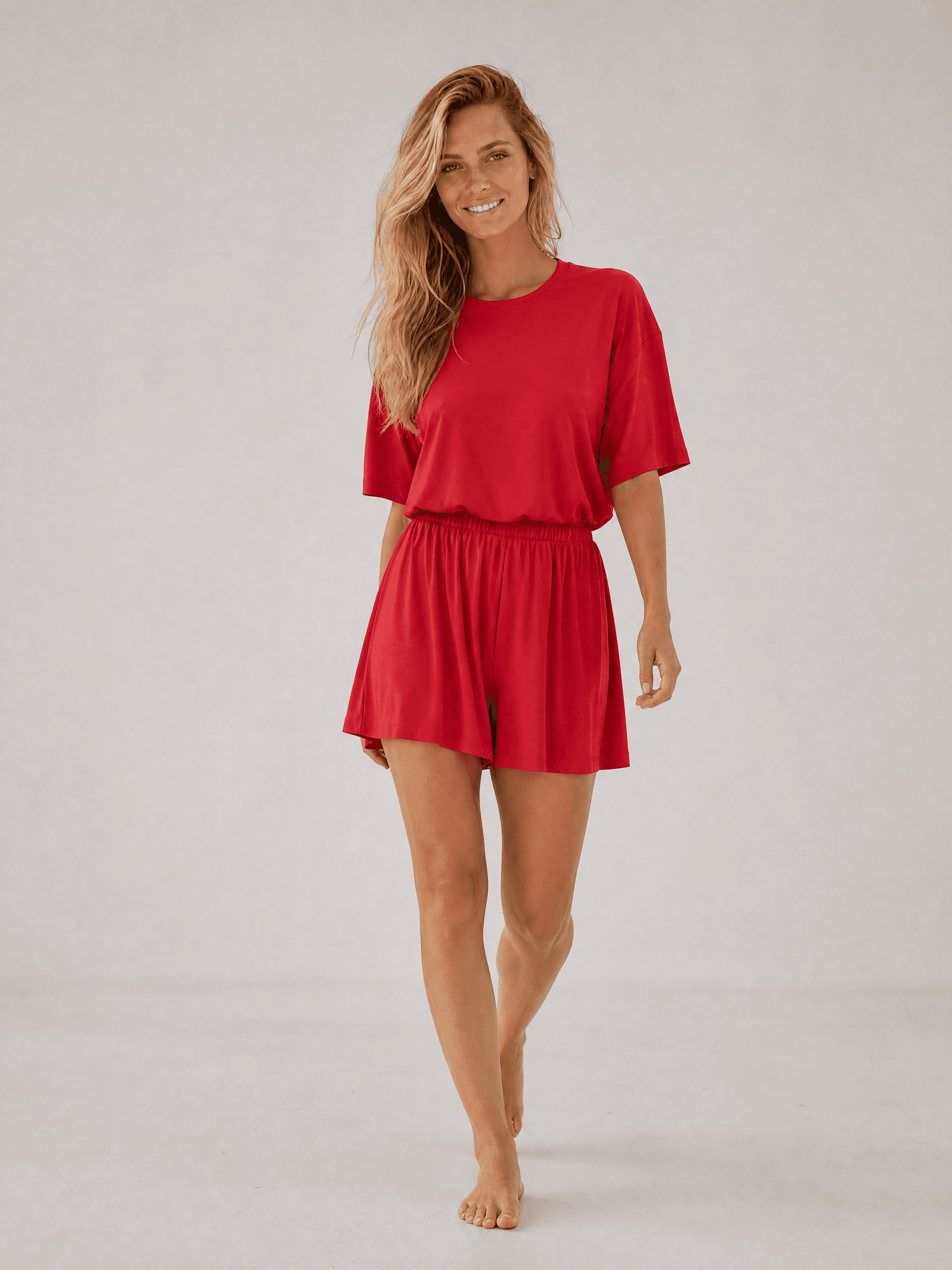 Czerwony bambusowy t-shirt Nina — zdjęcie 9