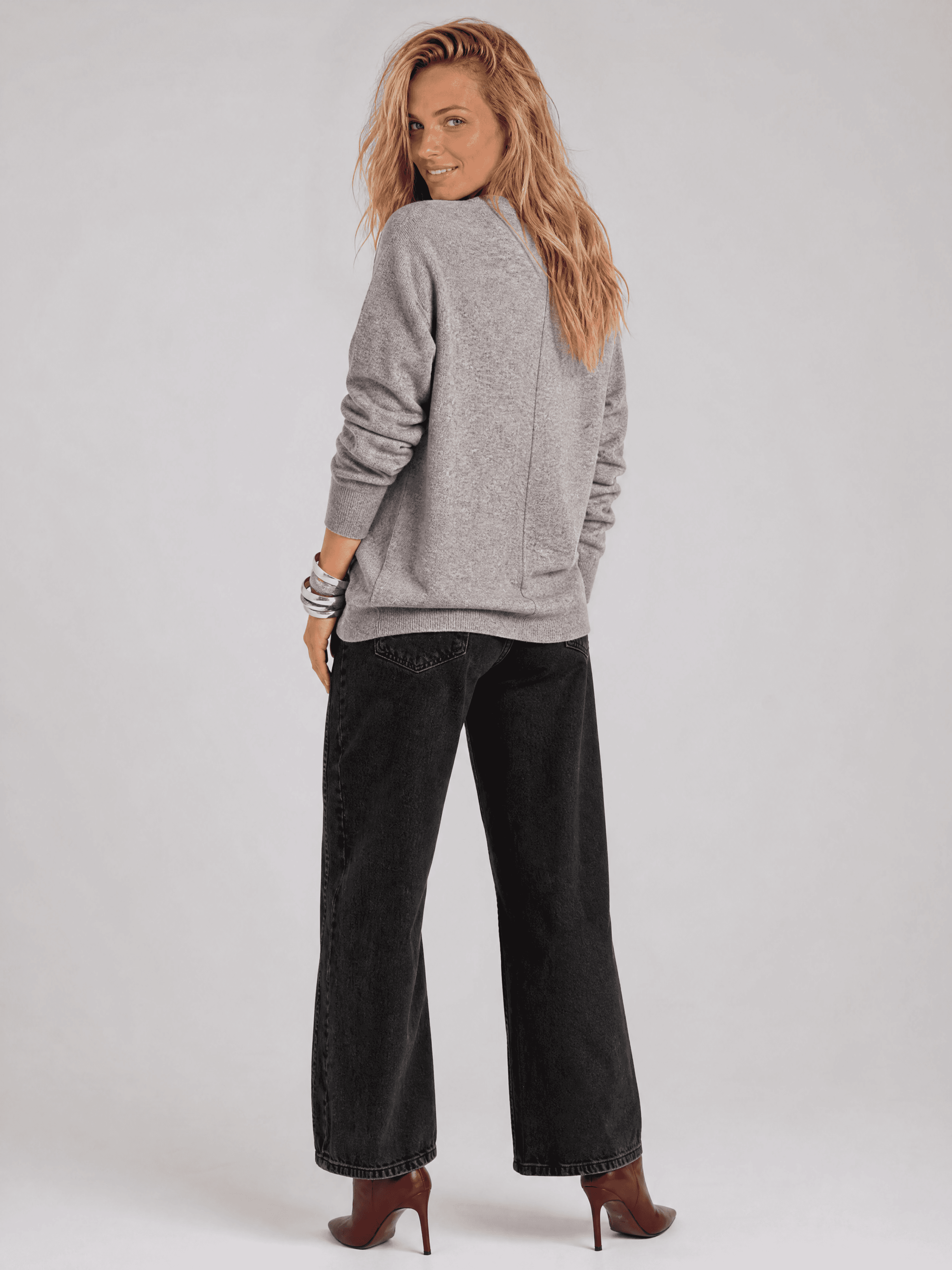 Grey Classic Women's Sweater Agatha — photo 6