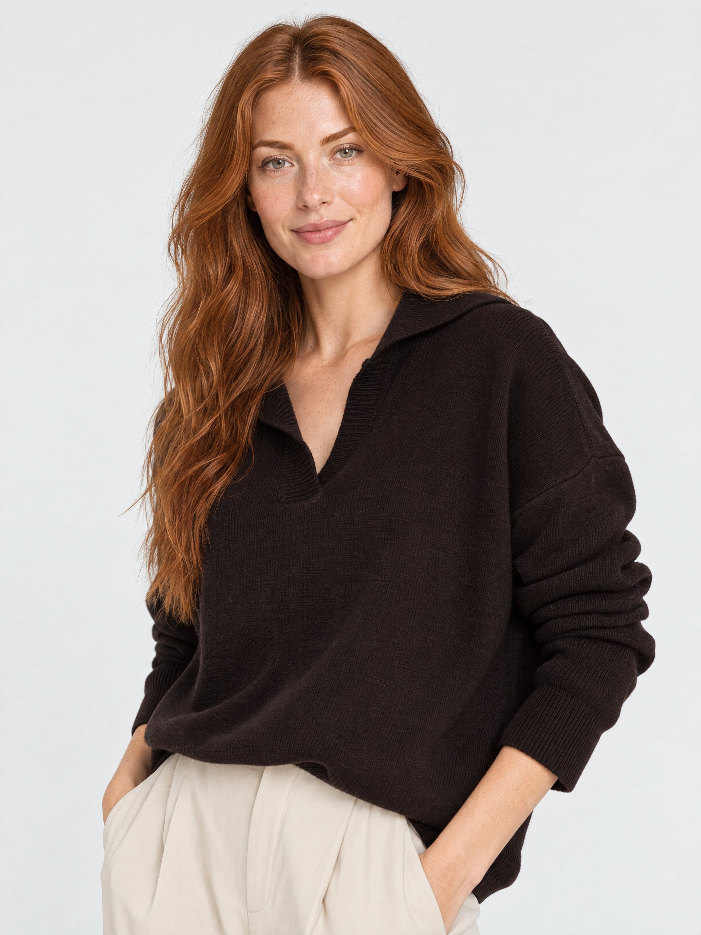 Jersey marrón con cuello Czesia — foto 2