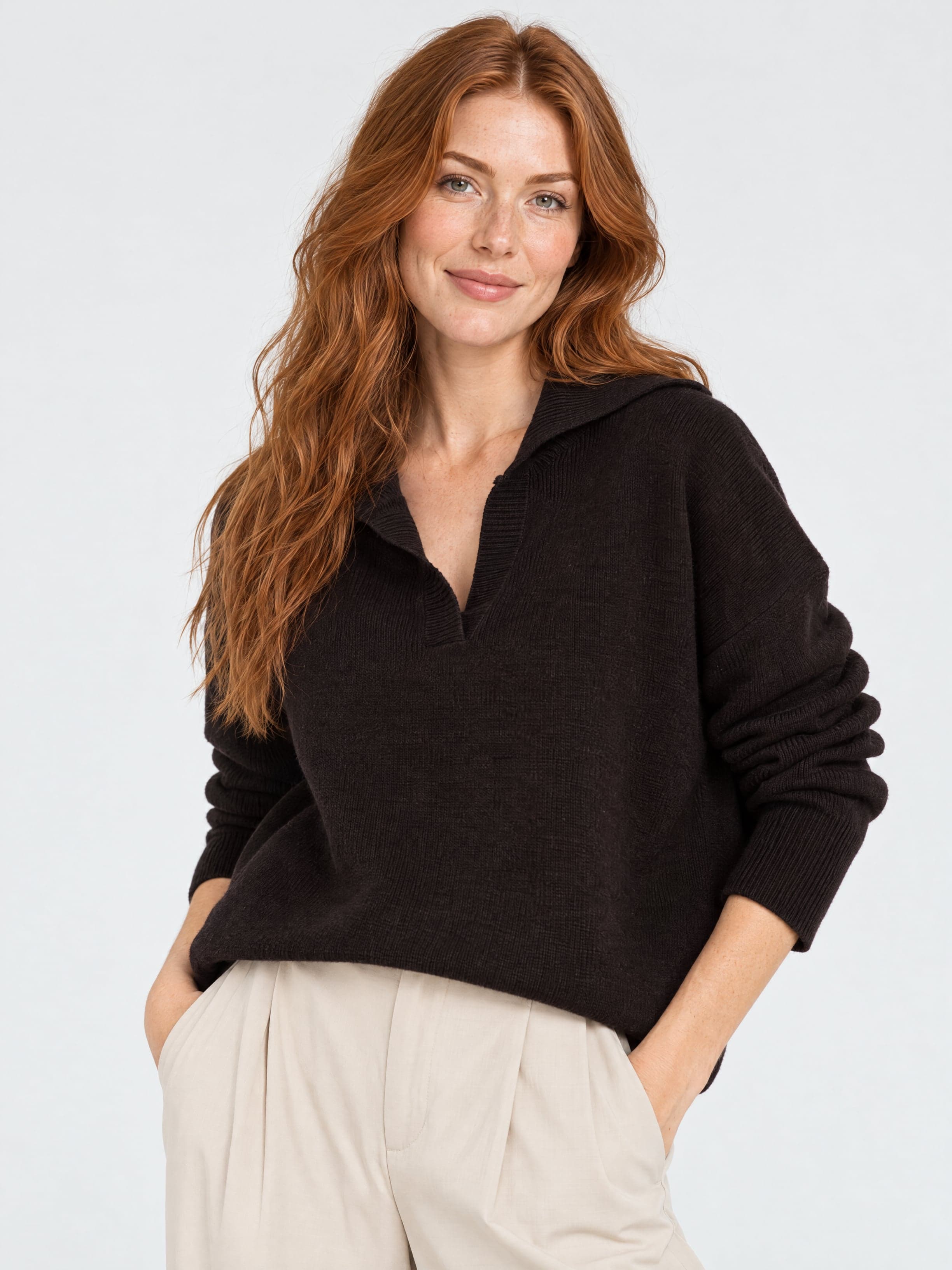 Jersey marrón con cuello Czesia — foto 4