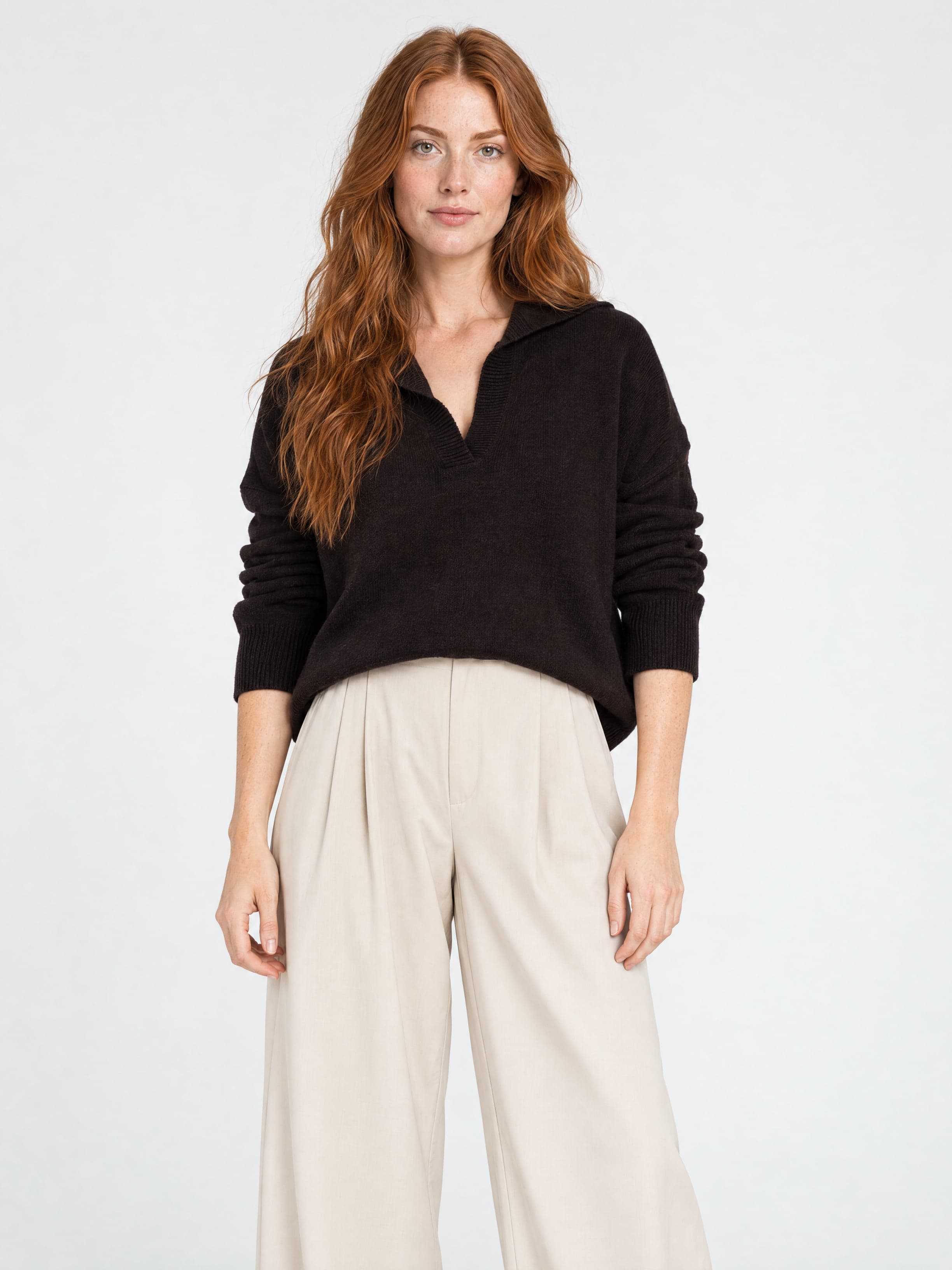 Jersey marrón con cuello Czesia — foto 6