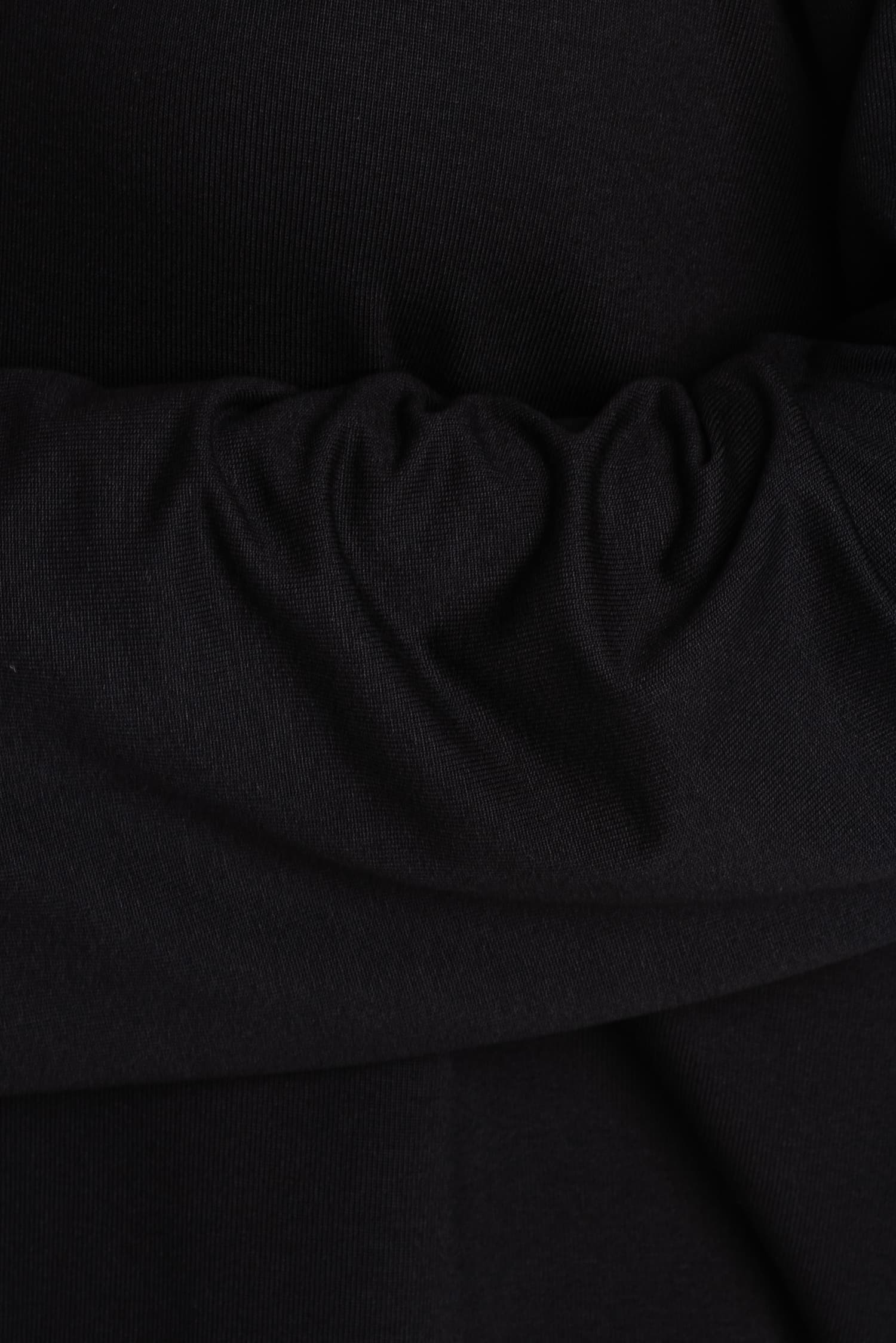 Czarne luźne spodnie z dzianiny z szerokimi nogawkami ROSE — zdjęcie 6