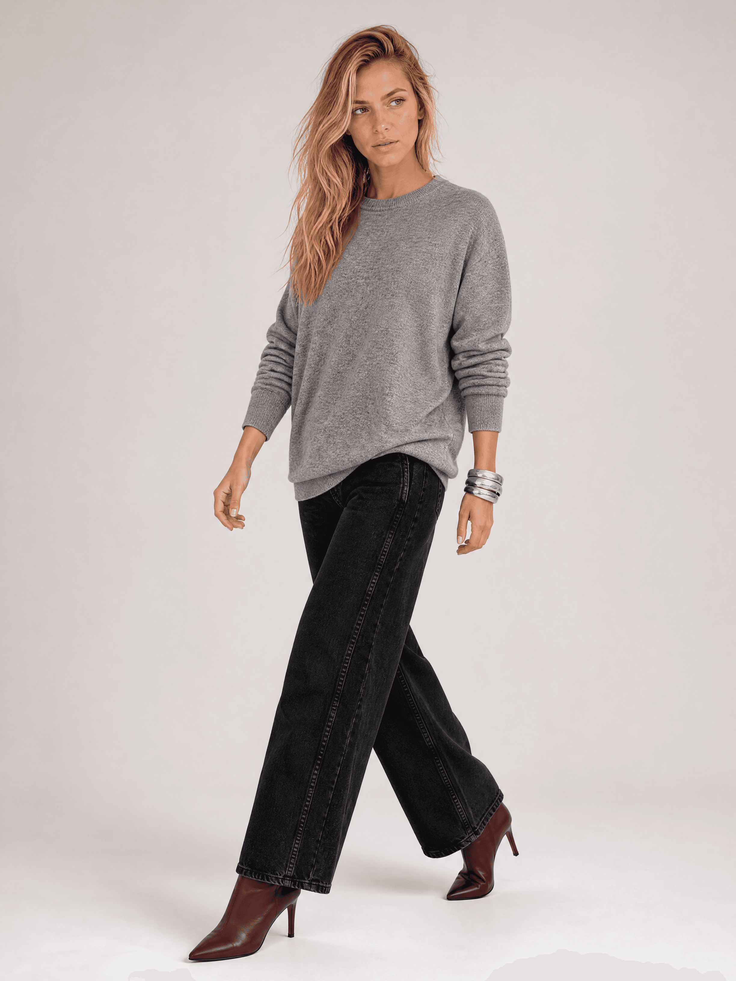 Grey Classic Women's Sweater Agatha — photo 8