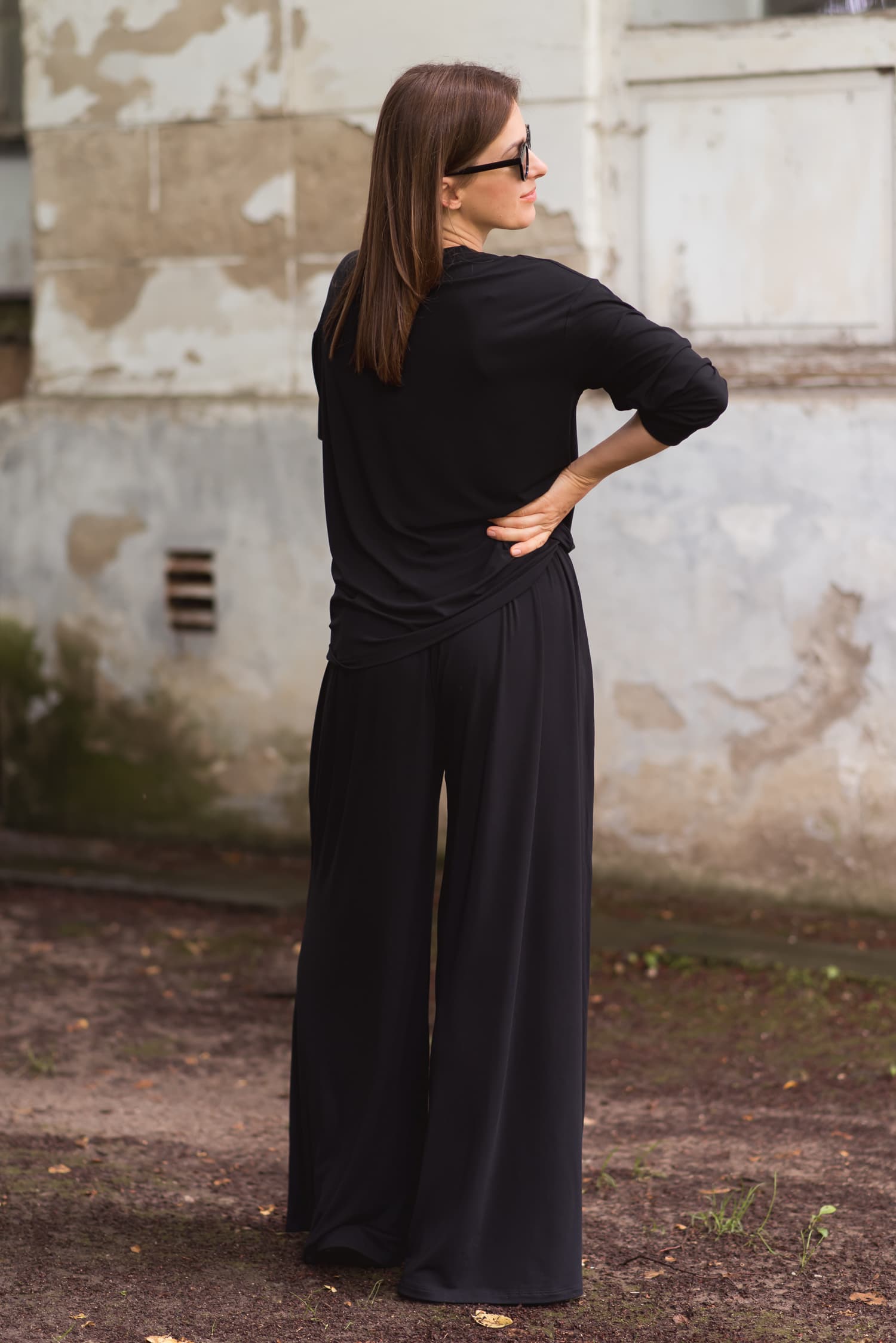 Czarny longsleeve bambusowy Nina - zdjęcie 5